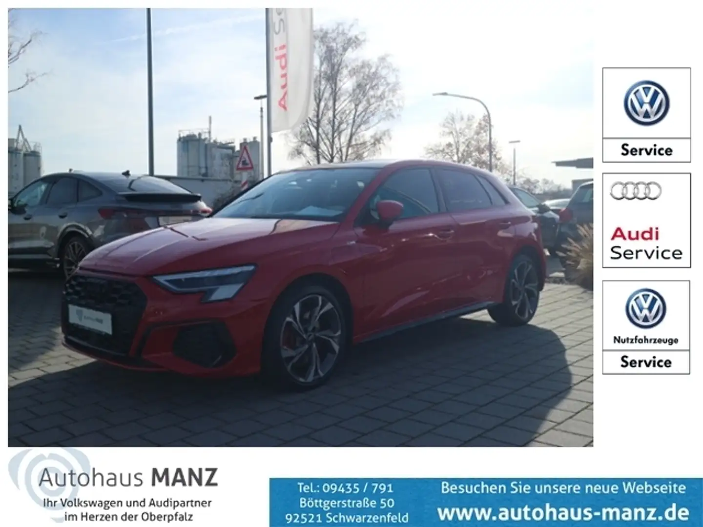 Audi A3 Sportback 45 TFSI e S line KLIMA LED NAVI ALU Rot - 1