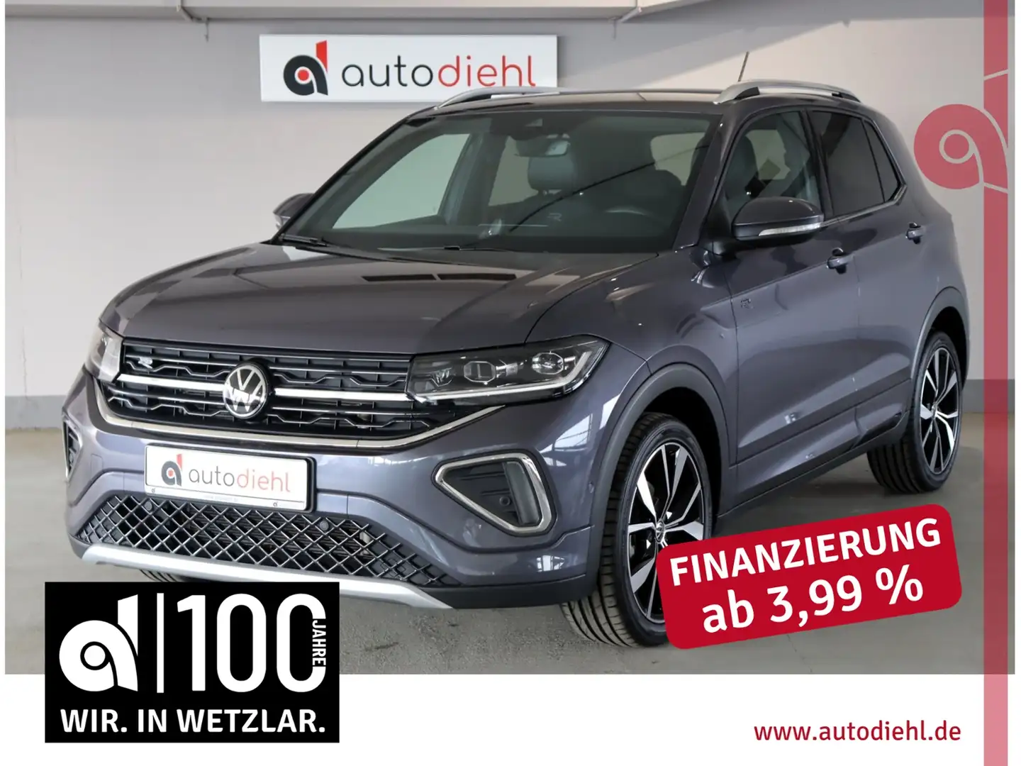 Volkswagen T-Cross 1.5 TSI DSG R-Line *AHK*NAVI Grau - 1