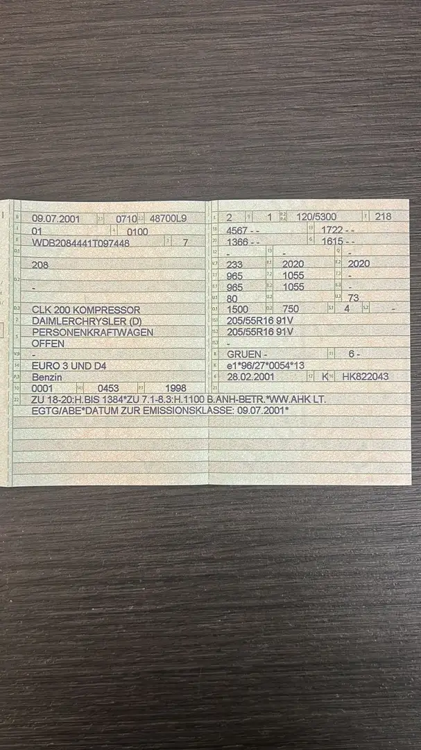 Mercedes-Benz CLK 200 Зелёный - 1