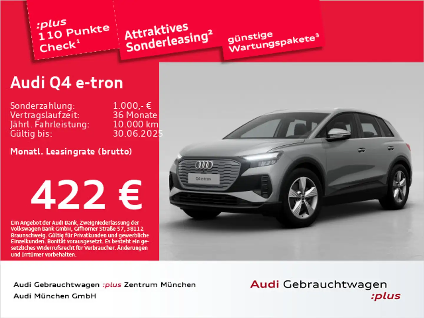 Audi Q4 e-tron 45 Navi+/AHK/PDC Grau - 1