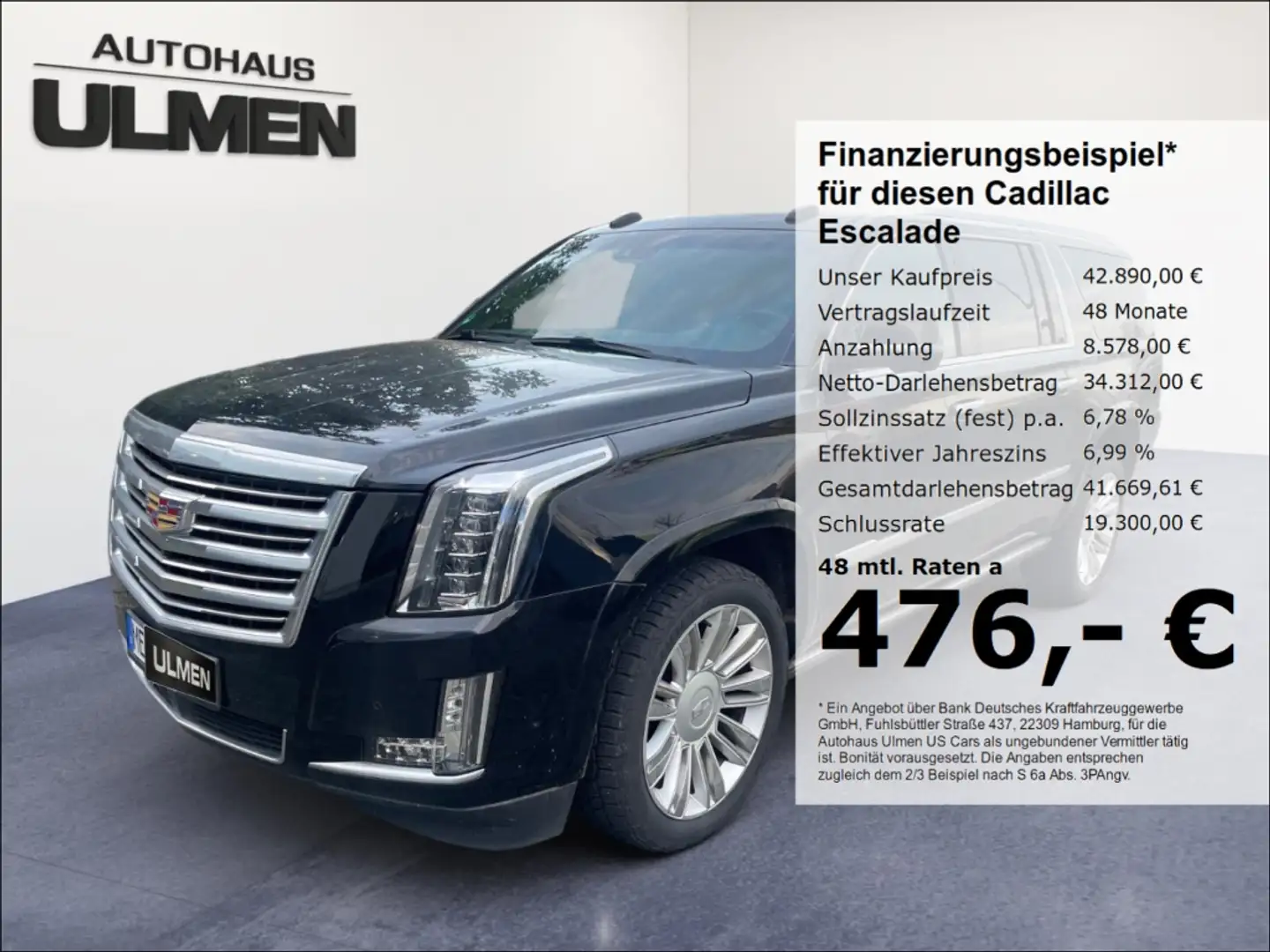 Cadillac Escalade Platinum ESV 7-Sitzer MJ2017 Black/Black Voll Zwart - 1