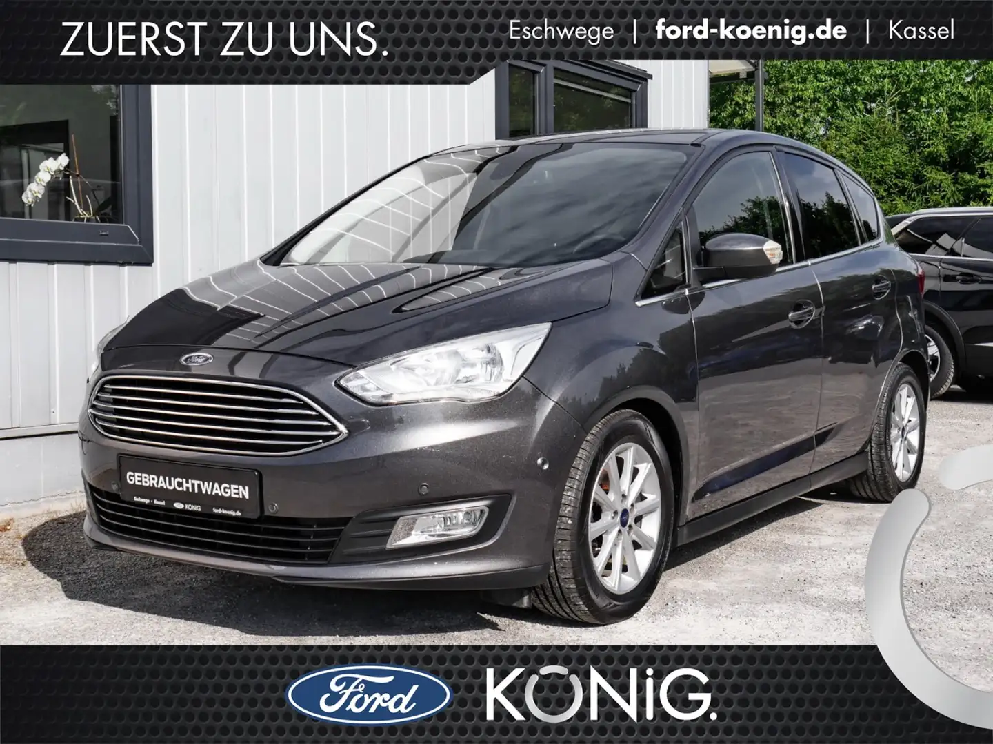 Ford C-Max Titanium 1.0 EB ParkAssist+Kamera+Tempomat Klima Grijs - 1