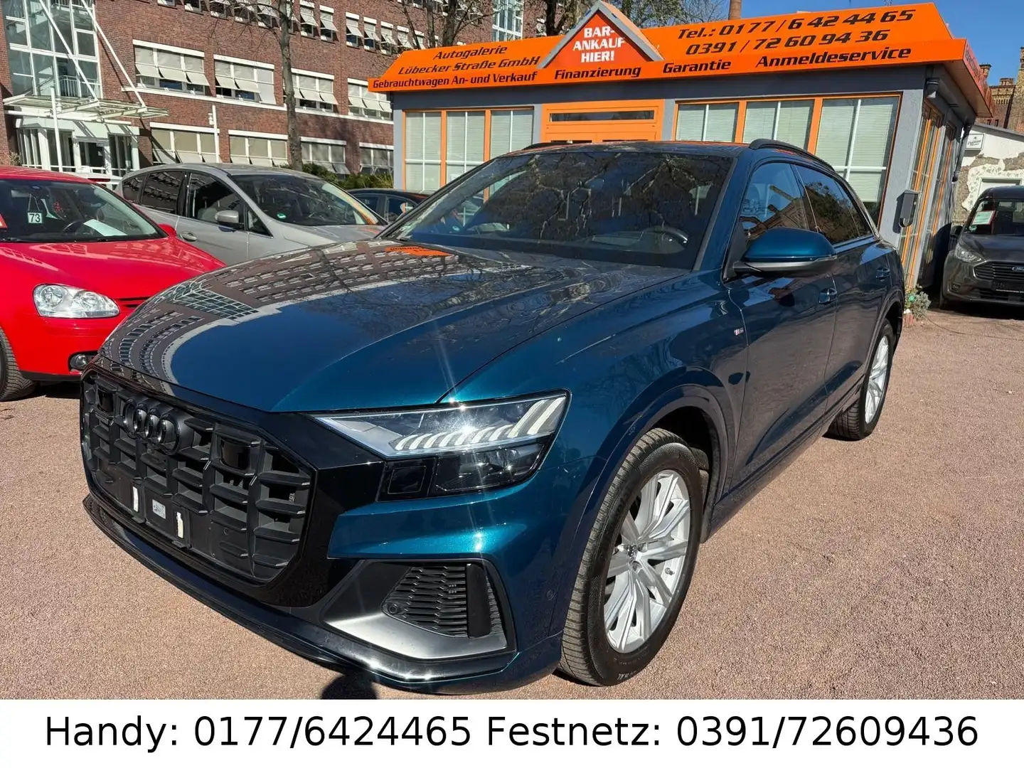 Audi Q8 50 TDI quattro/S-LINE/MATRIX/DIGITAL/PANO/ Blau - 1