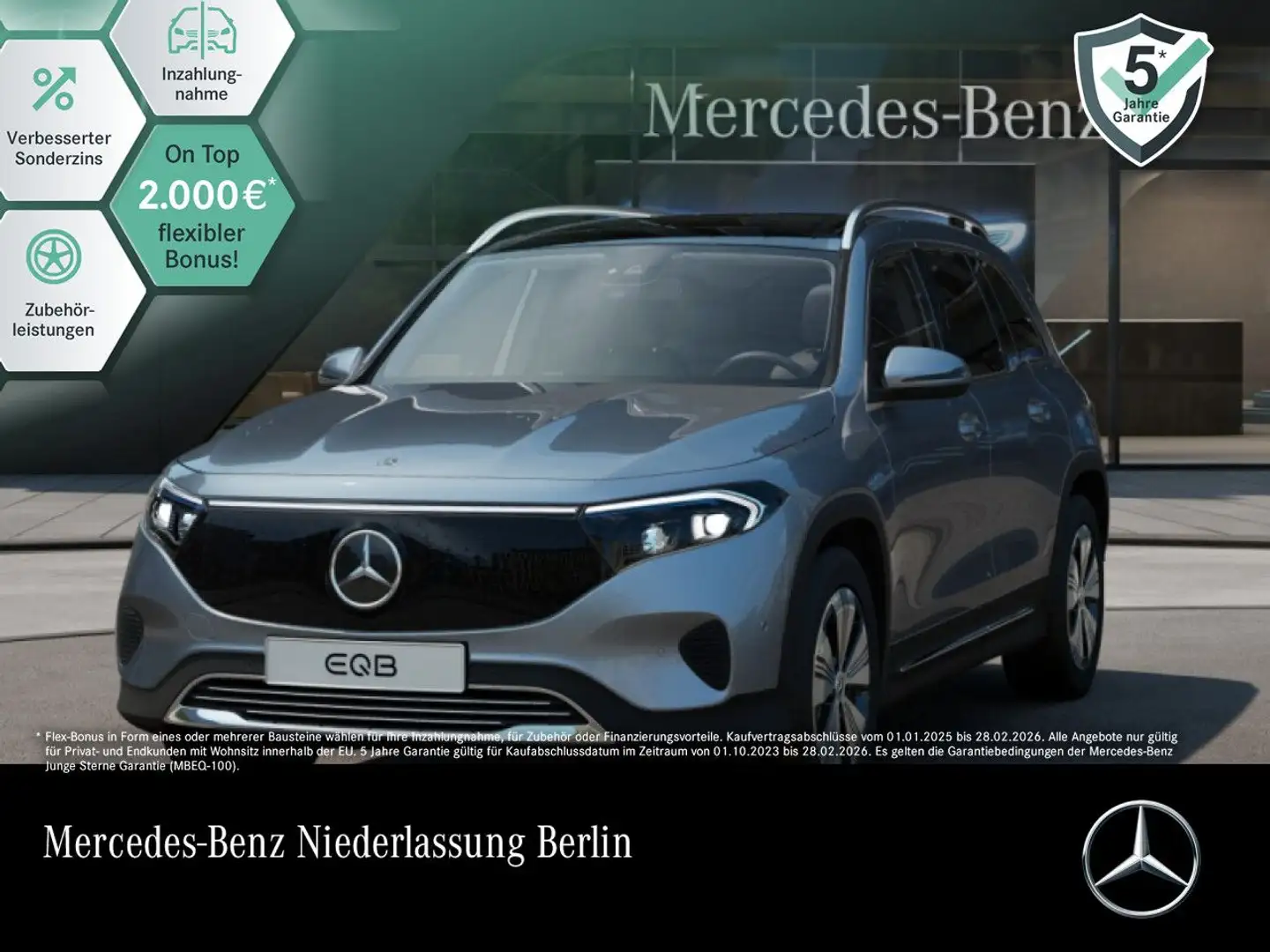 Mercedes-Benz EQB 250 PROG+ADVANCED+PANO+KAMERA+SPUR Silber - 1