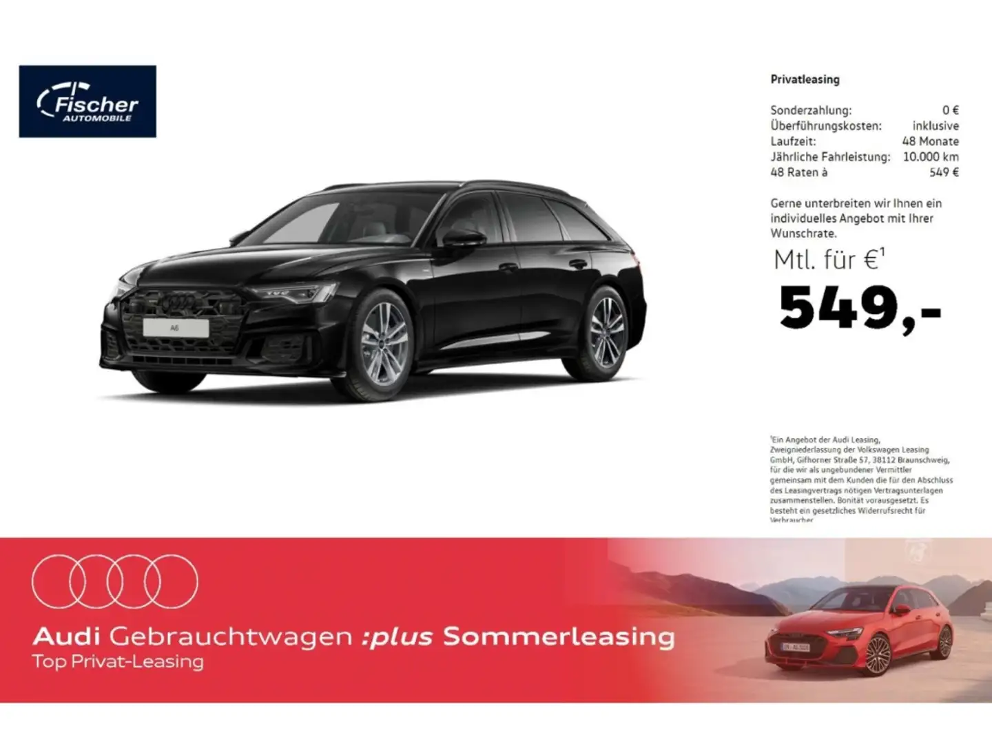 Audi A6 Avant 50 TDI quattro S line Schwarz - 1