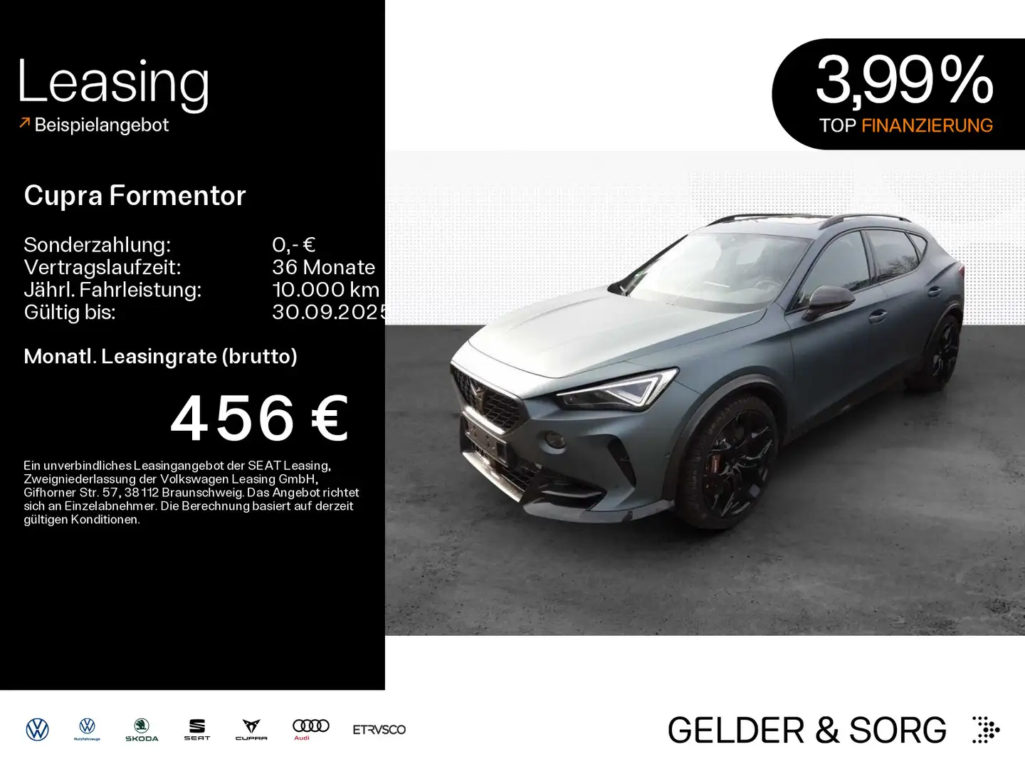 CUPRA Formentor VZ 2.5 TSI Matt*20Zoll*Pan*Sound*Leder Gris - 1