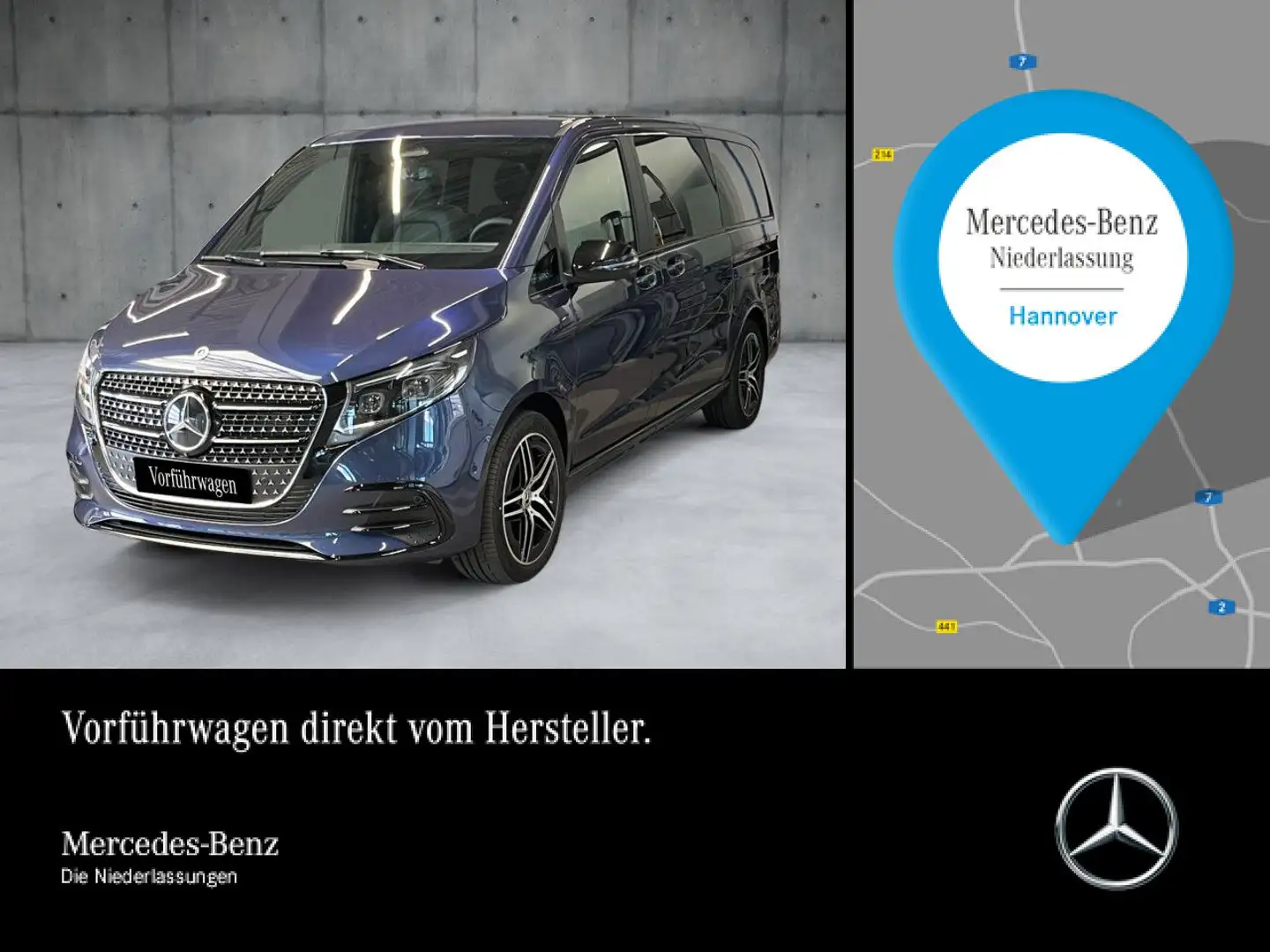 Mercedes-Benz V 300 d 4M EXCLUSIVE+Allrad+AMG+SchiebDa+9G+AHK Bleu - 1