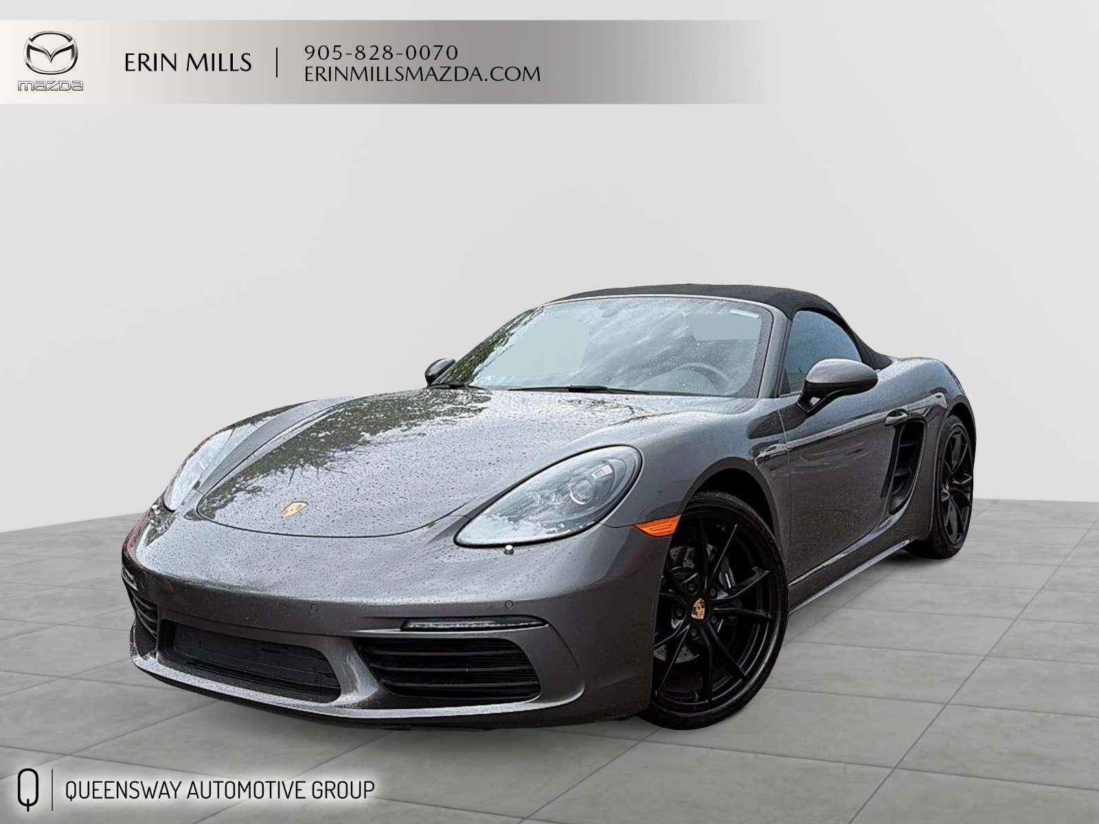 Gray 2018 Porsche 718 Boxster RWD Convertible Rear-Wheel Drive 6-Speed Manual
