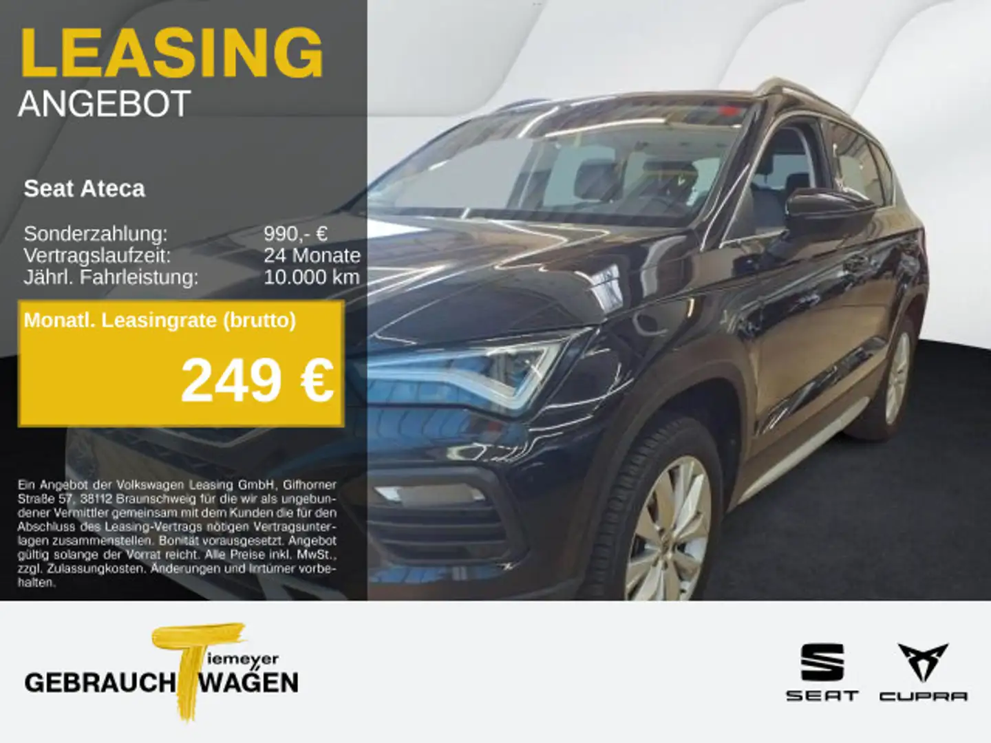 SEAT Ateca 1.5 TSI DSG X-PERIENCE AHK SIDE-ASSIST KAM Schwarz - 1