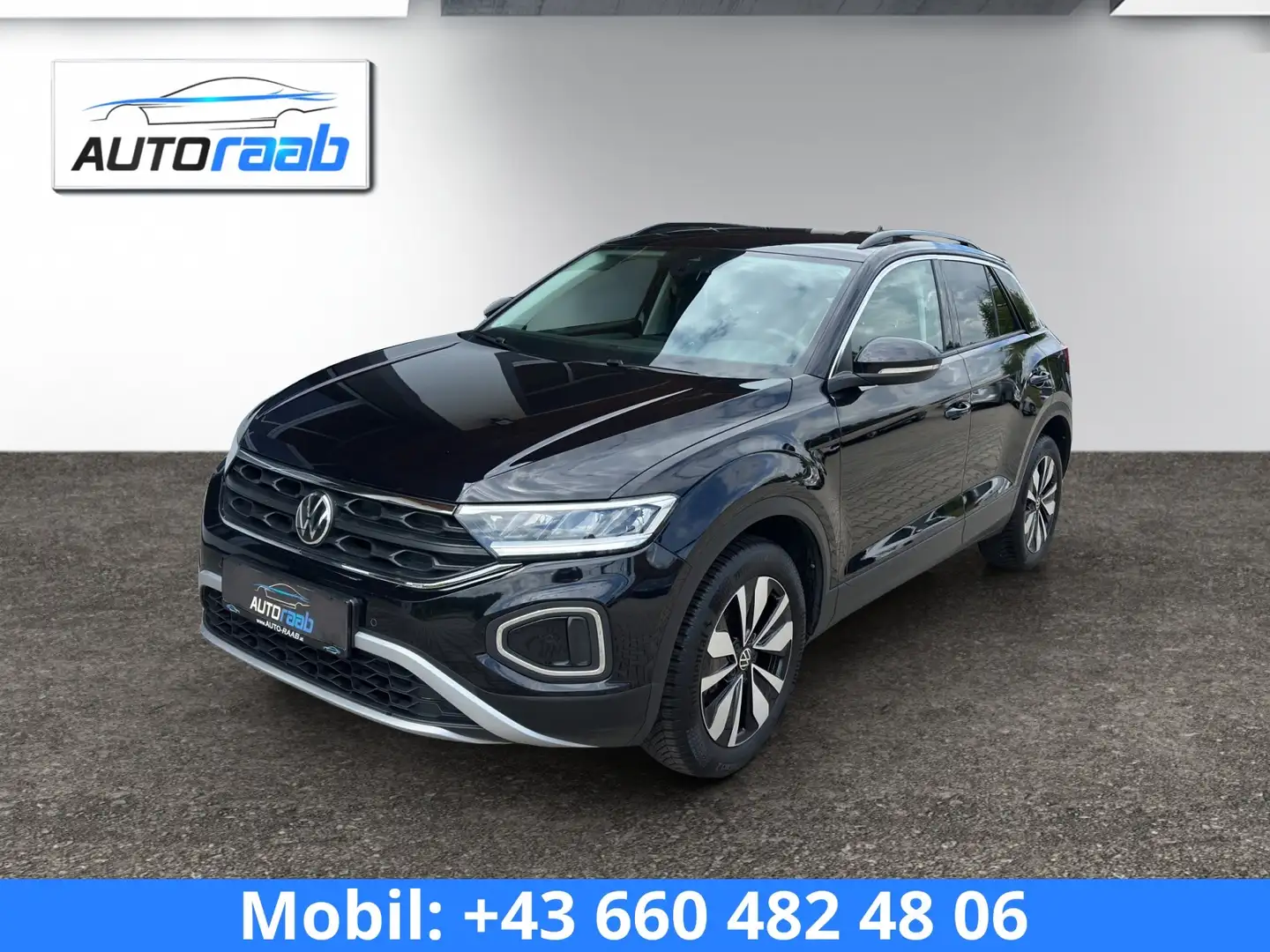 Volkswagen T-Roc Goal 1,0 TSI *DIGITAL*PDC*APP*ACC*NAVI*LED* Schwarz - 1