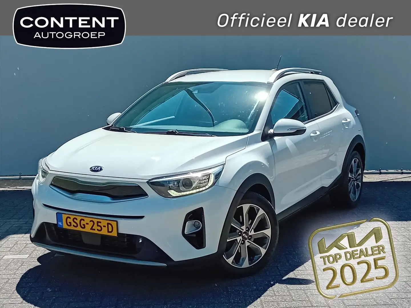 Kia Stonic 1.0 120pk Aut.| DynamicPlusLine Edition I Apple Ca Blanc - 1