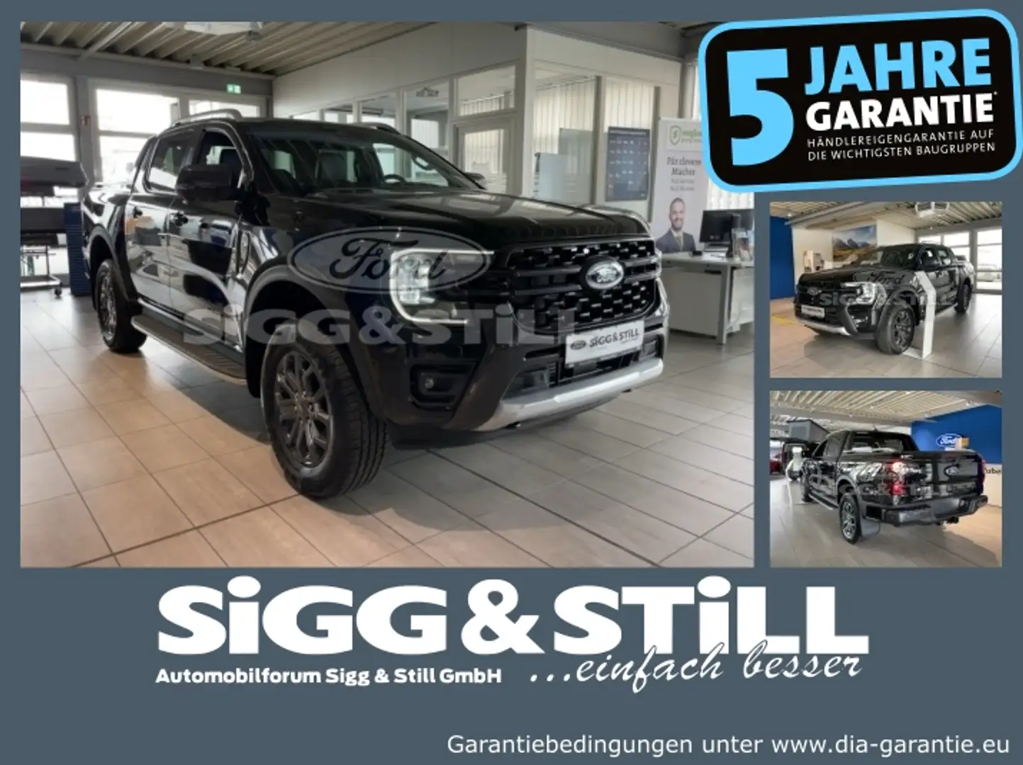Ford Ranger Wildtrak 2.0 DoKa AWD AHK*NAV*iACC*360*B&O Schwarz - 1