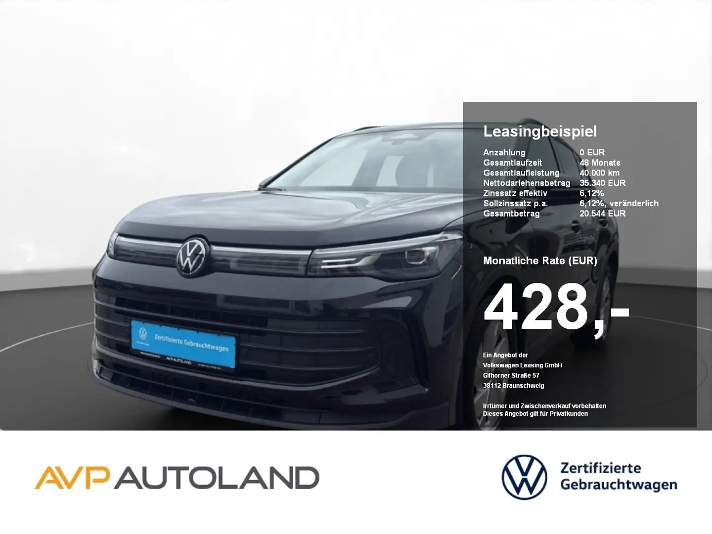 Volkswagen Tiguan 2.0 TDI DSG | NAVI | AHK | LED | SITZH. | Noir - 1