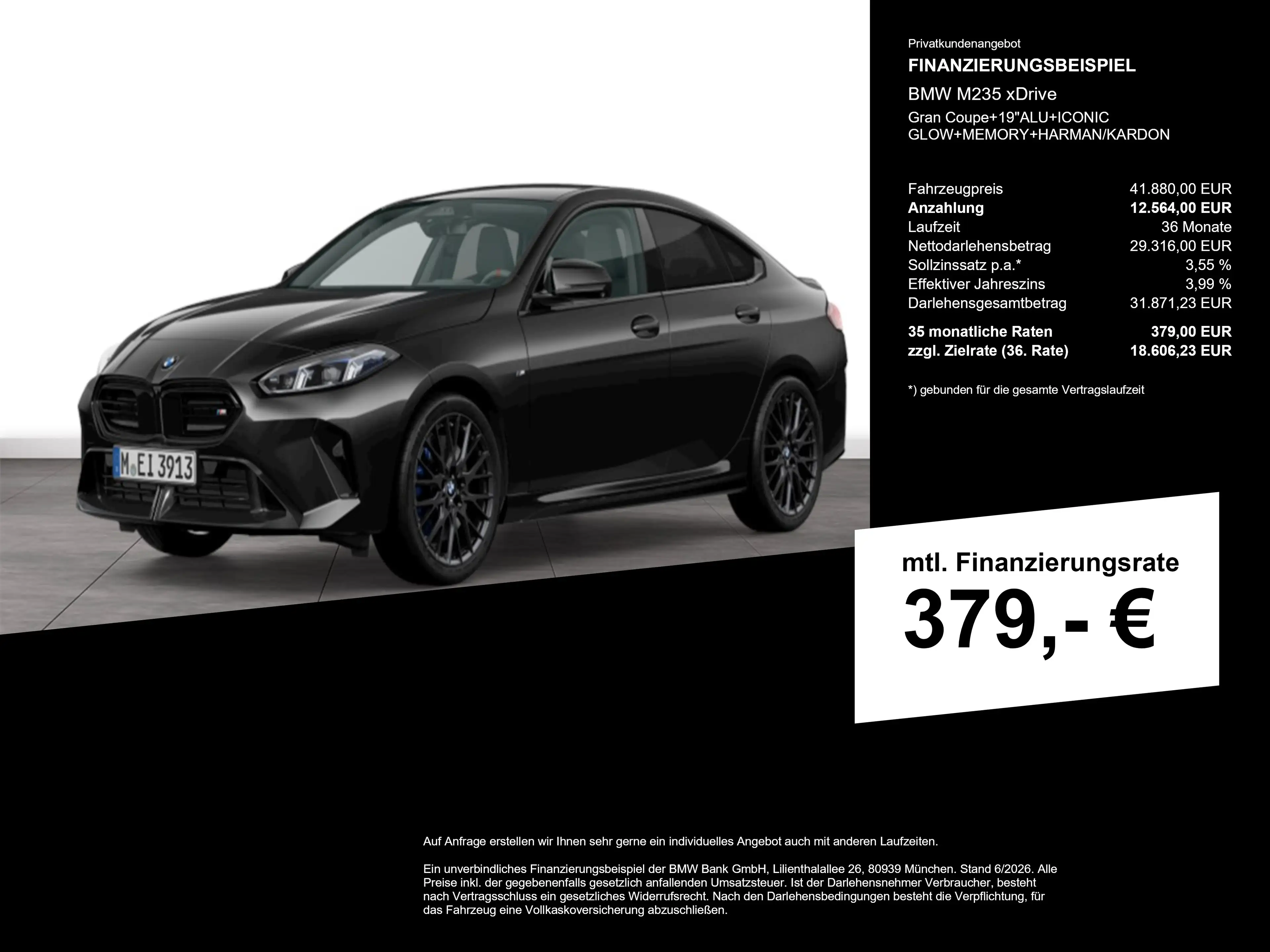 BMW 235 M235 xDrive Gran Coupe+19"ALU+ICONIC GLOW+MEMORY+H — photo 2