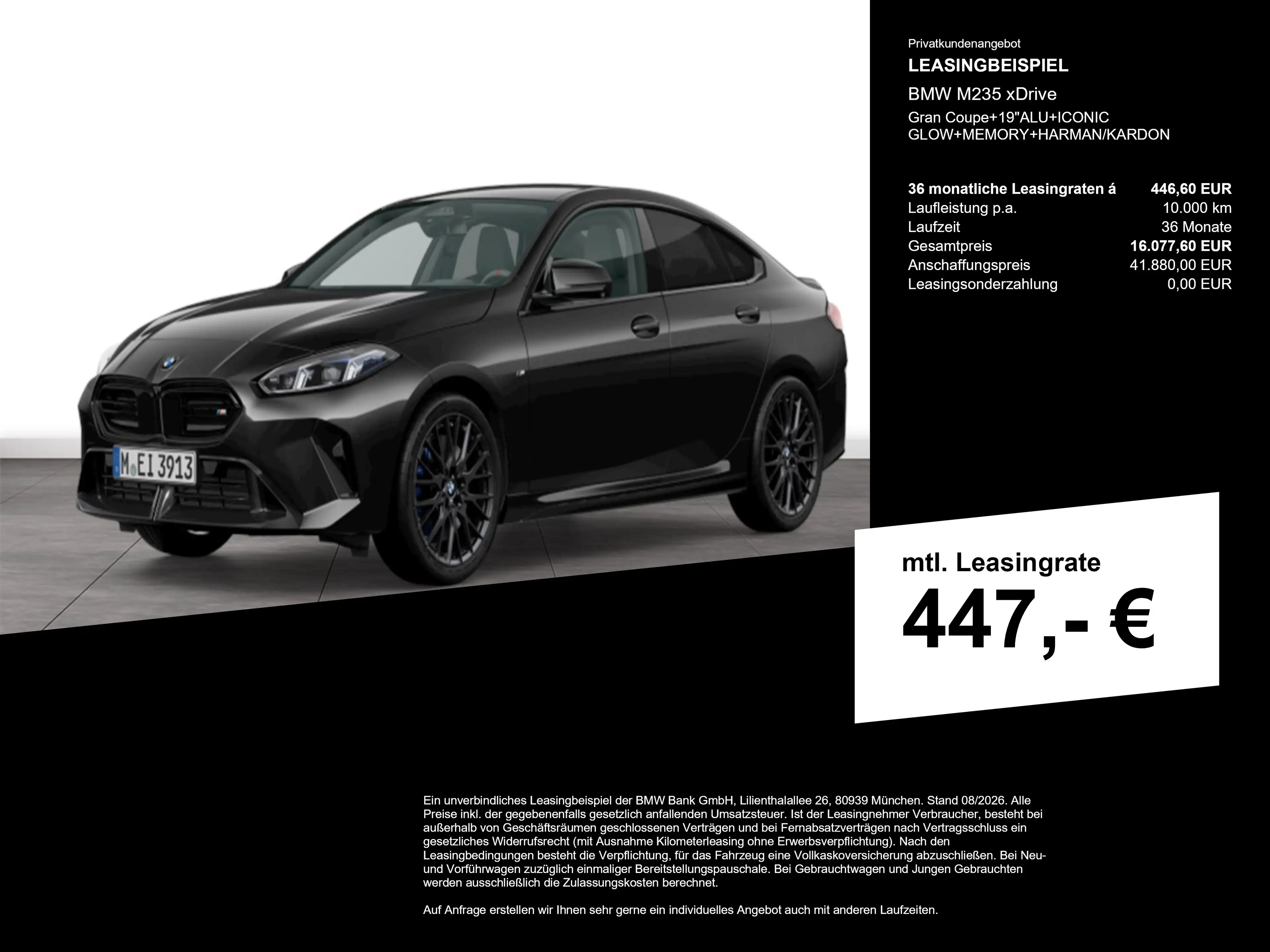 BMW 235 M235 xDrive Gran Coupe+19"ALU+ICONIC GLOW+MEMORY+H — photo 3