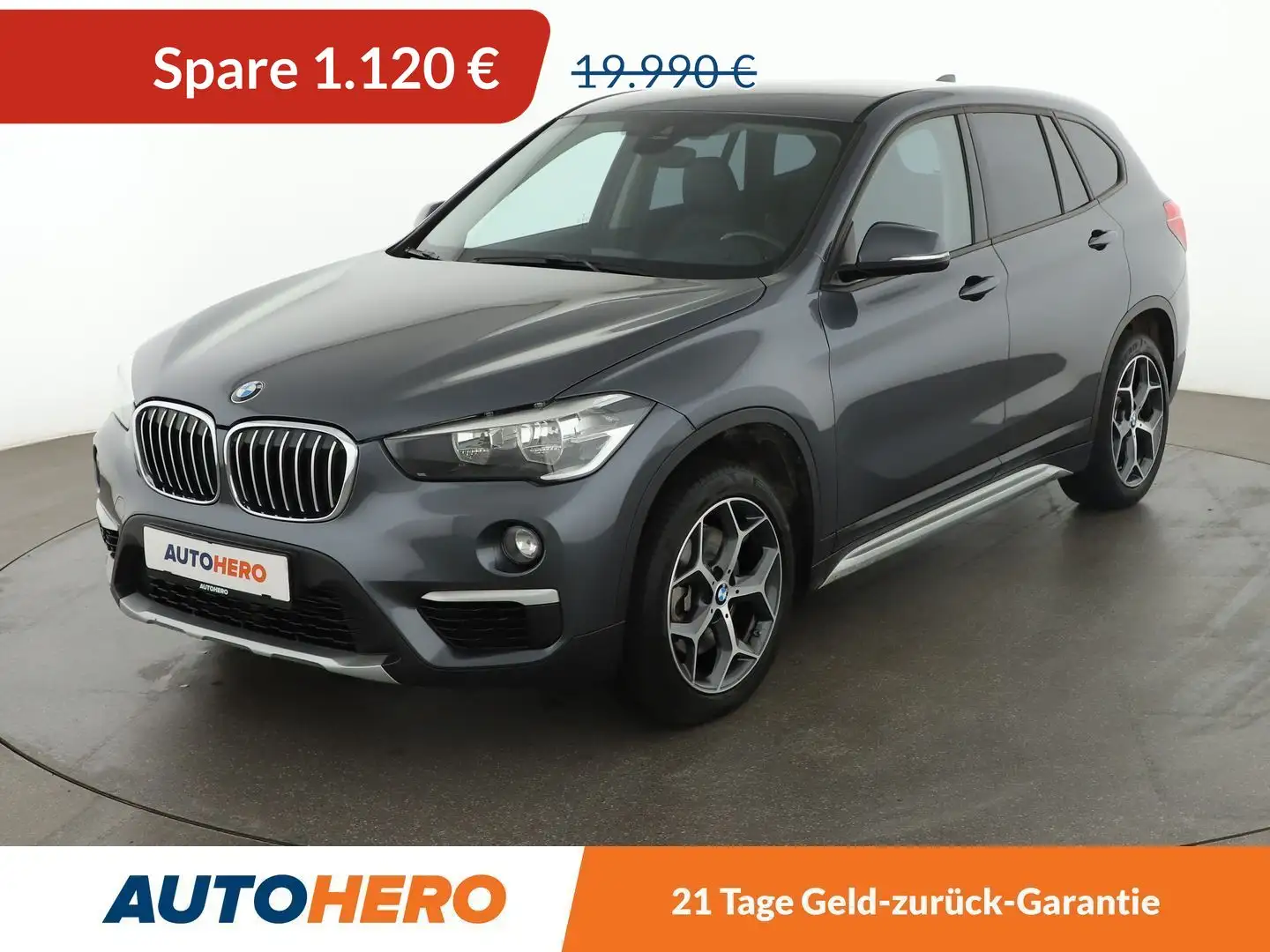 BMW X1 xDrive 20i xLine Aut.*TEMPO*PDC* Gris - 1