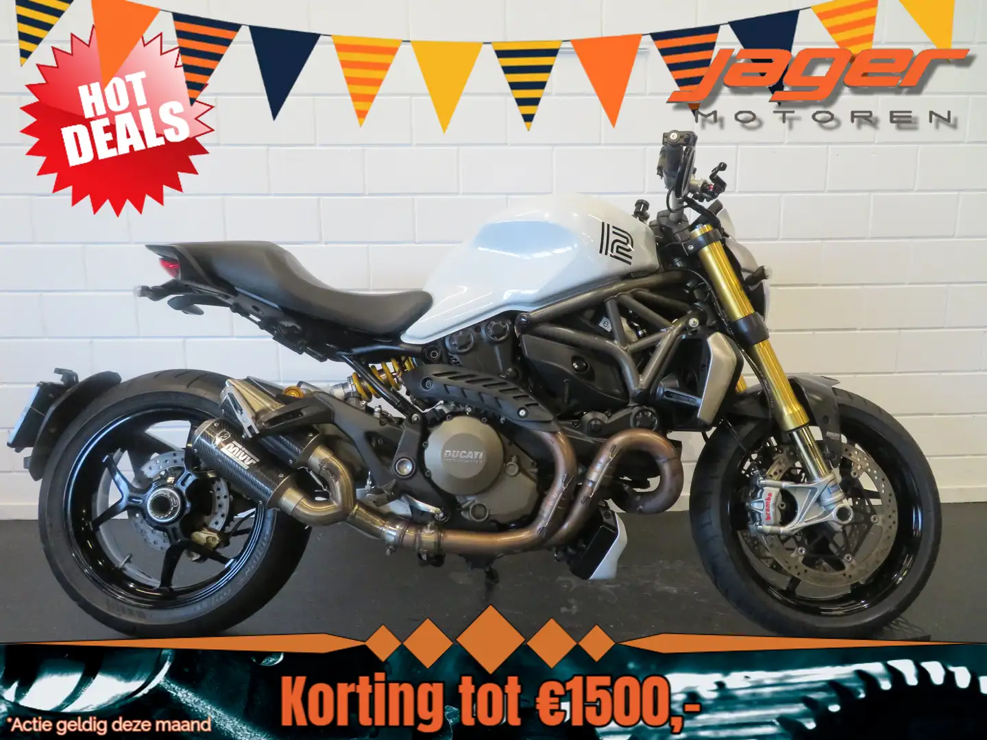 Ducati Monster 1200 S NIEUWSTAAT!! HISTORI Wit - 1