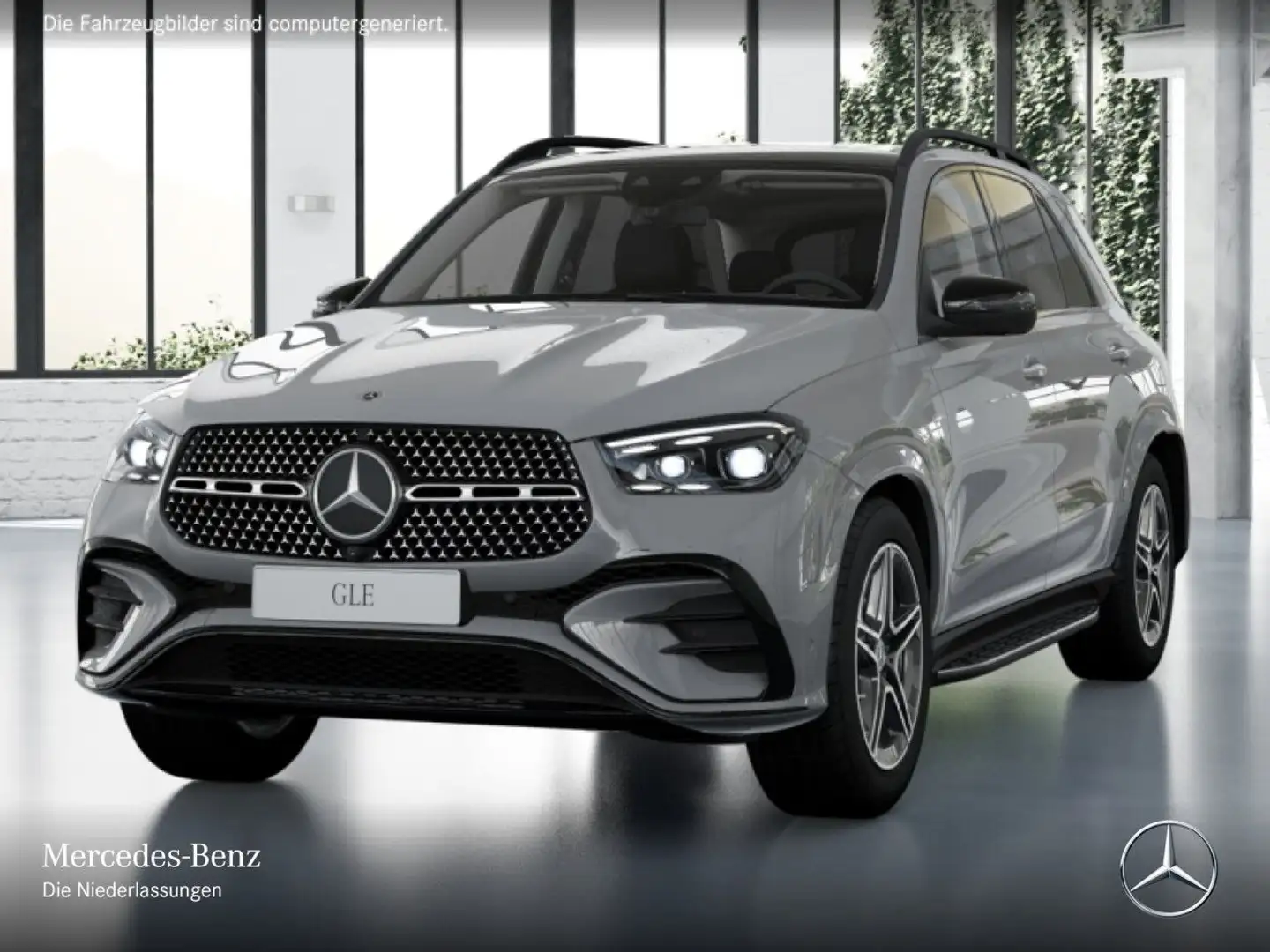 Mercedes-Benz GLE 350 de 4M AMG+NIGHT+PANO+360+AHK+MULTIBEAM+20" Gris - 2