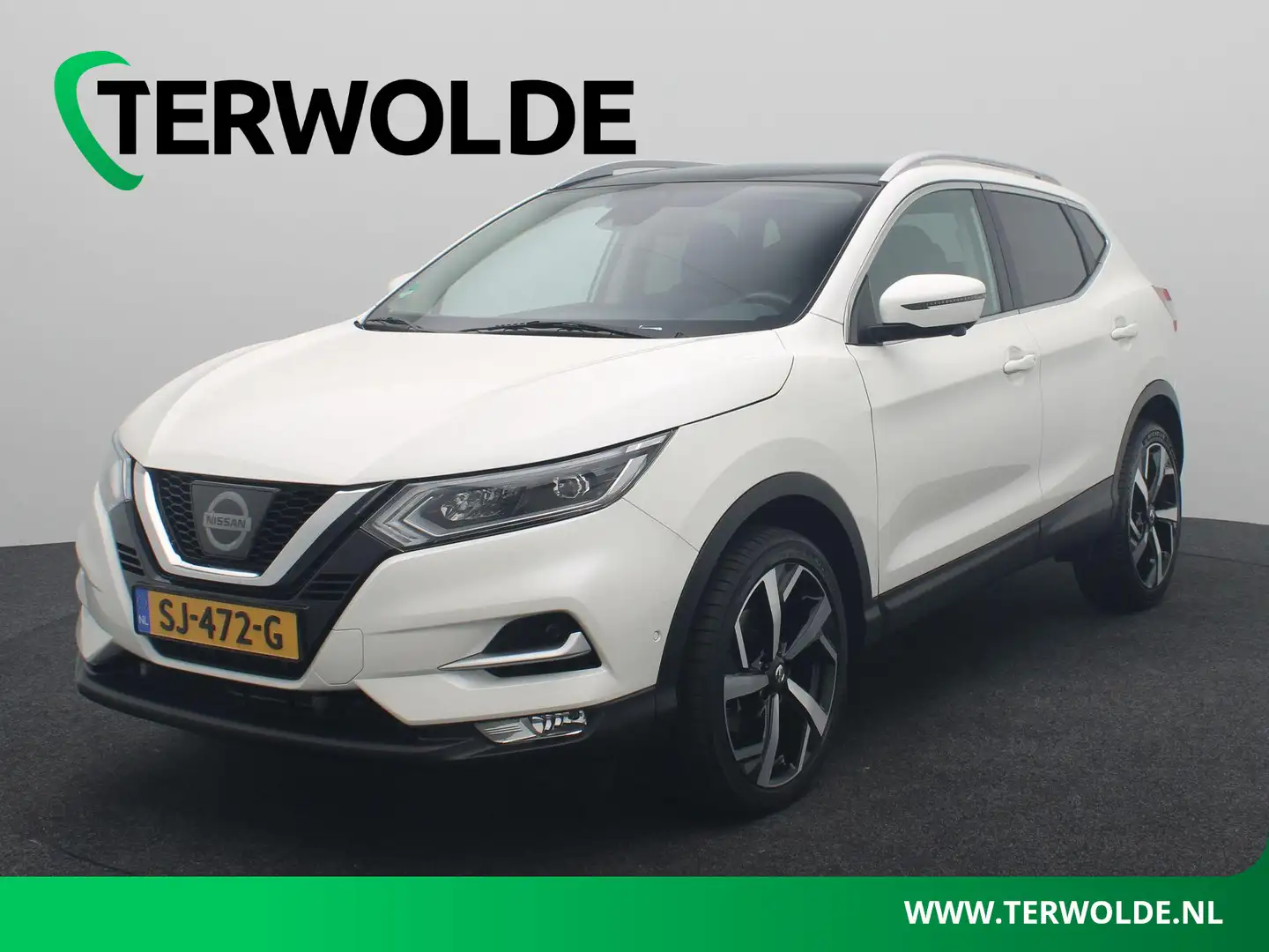 Nissan Qashqai 1.2 Tekna | AUTOMAAT | Panoramadak | Trekhaak | Wit - 1