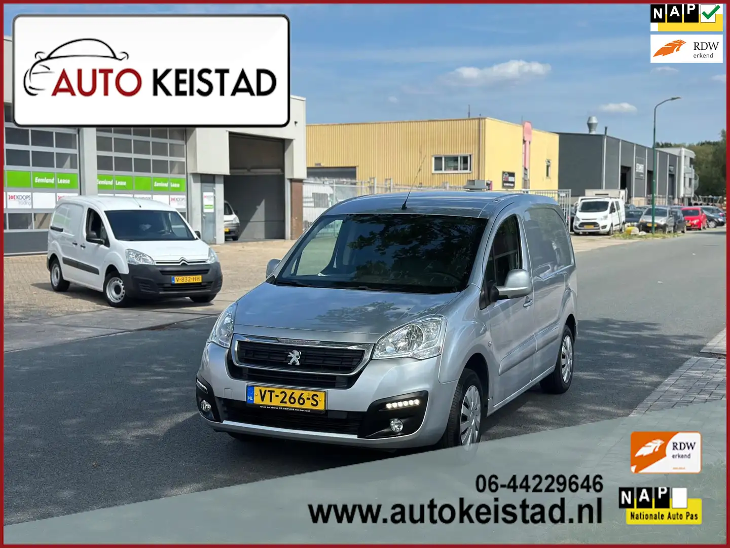 Peugeot Partner 120 1.6 BlueHDi SCHUIFDEUR AIRCO/NAVIGATIE/LED! SU Zilver - 1