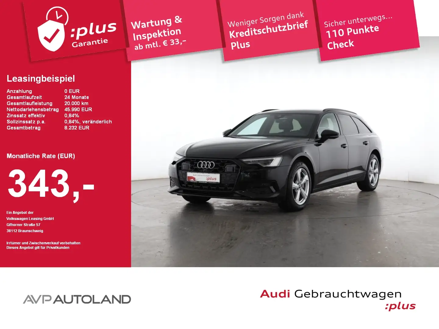 Audi A6 Avant 40 TDI quattro S tron. advanced MATRIX Schwarz - 1
