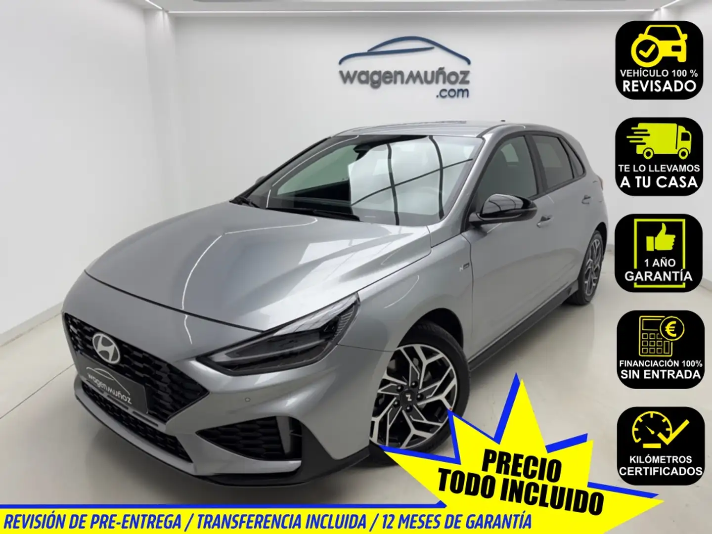 Hyundai i30 1.0 TGDI N Line 100 Gris - 1