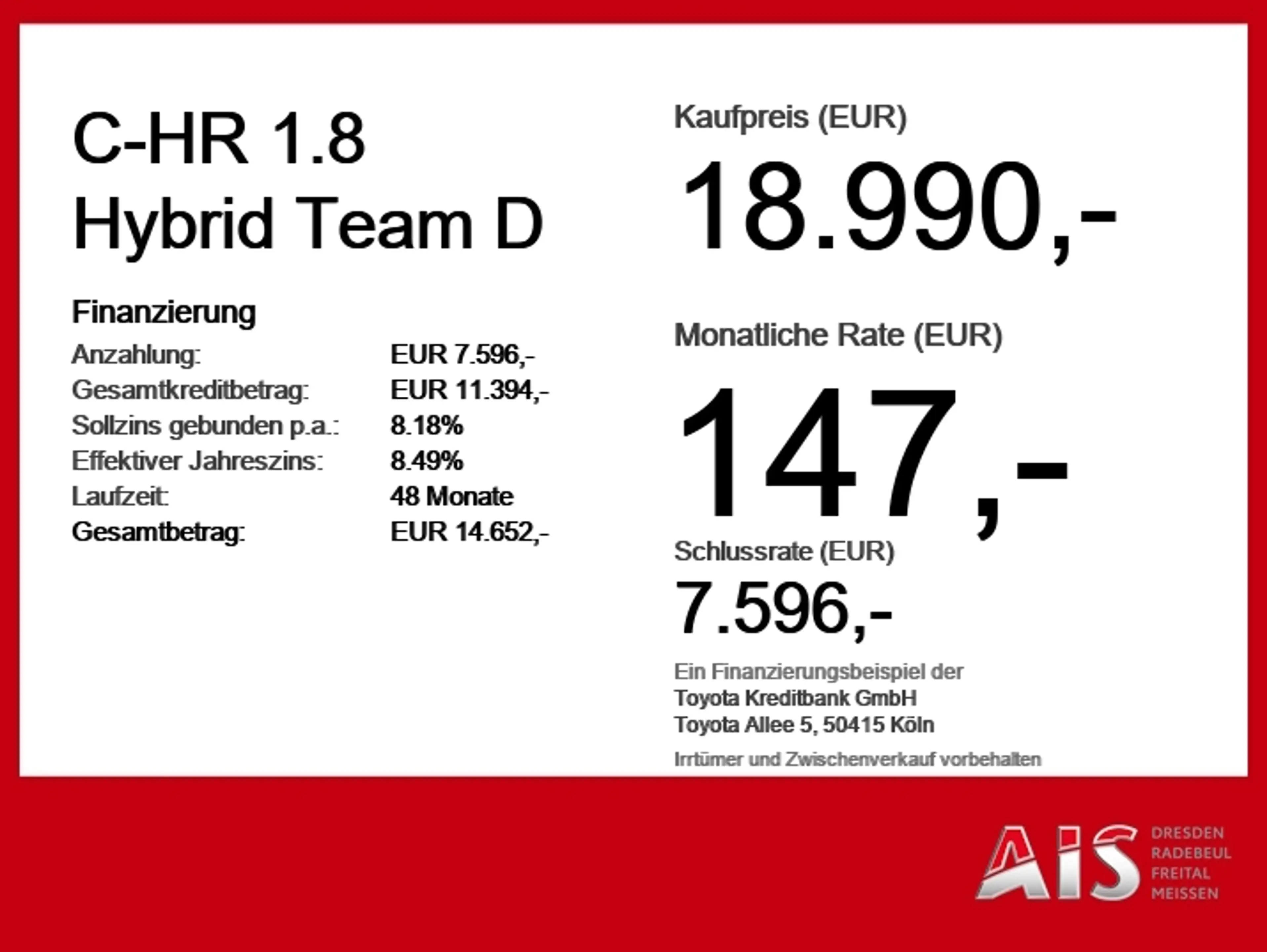 Toyota C-HR 1.8 Hybrid Team D Navi*ACC*KAM*SHZ*DAB — photo 6
