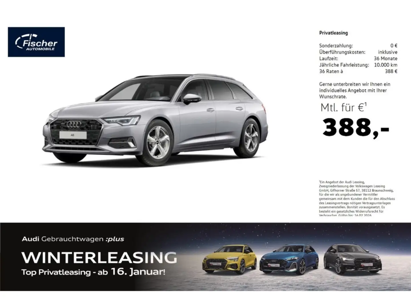 Audi A6 Avant 45 TFSI quattro Advanced AHK/P-Dach Silber - 1