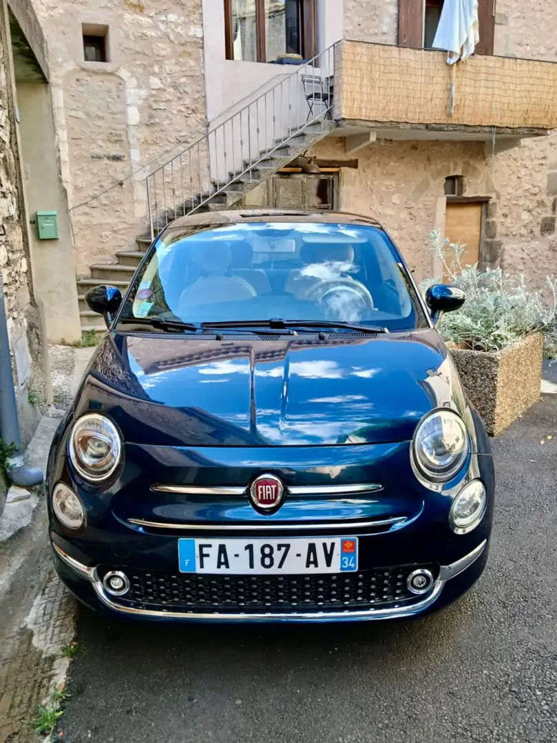 Fiat 500 500 1.2 69 ch Lounge Bleu - 1