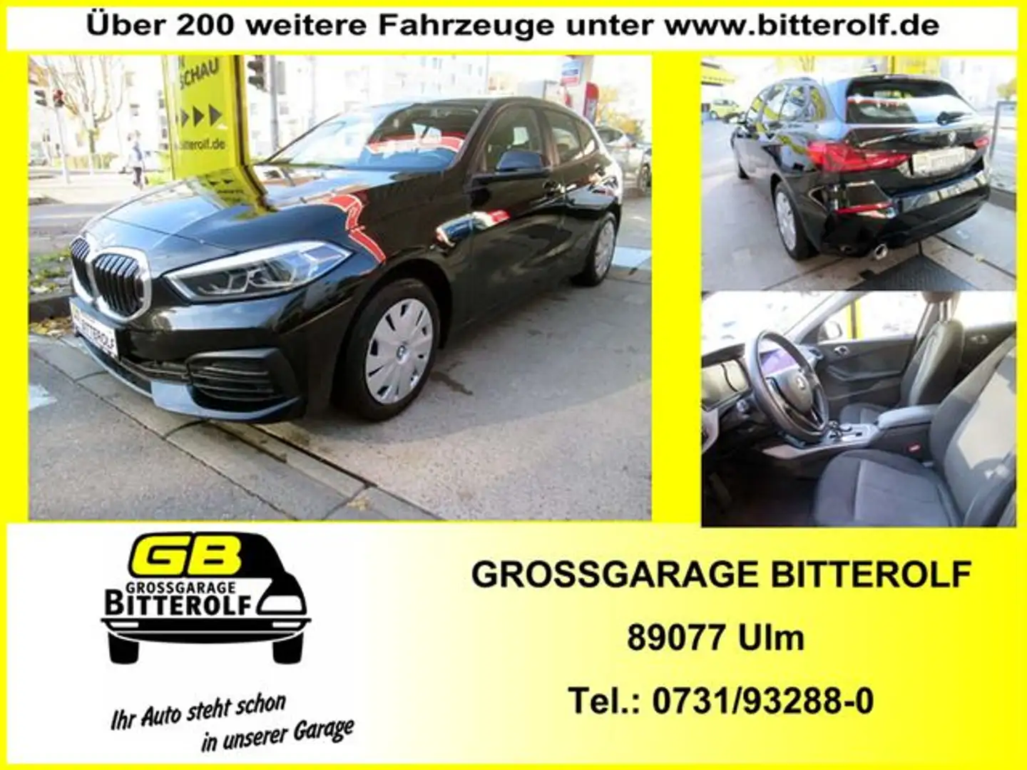 BMW 116 d Automatik 5tg Navi/SHZ/PDC/LED Schwarz - 1