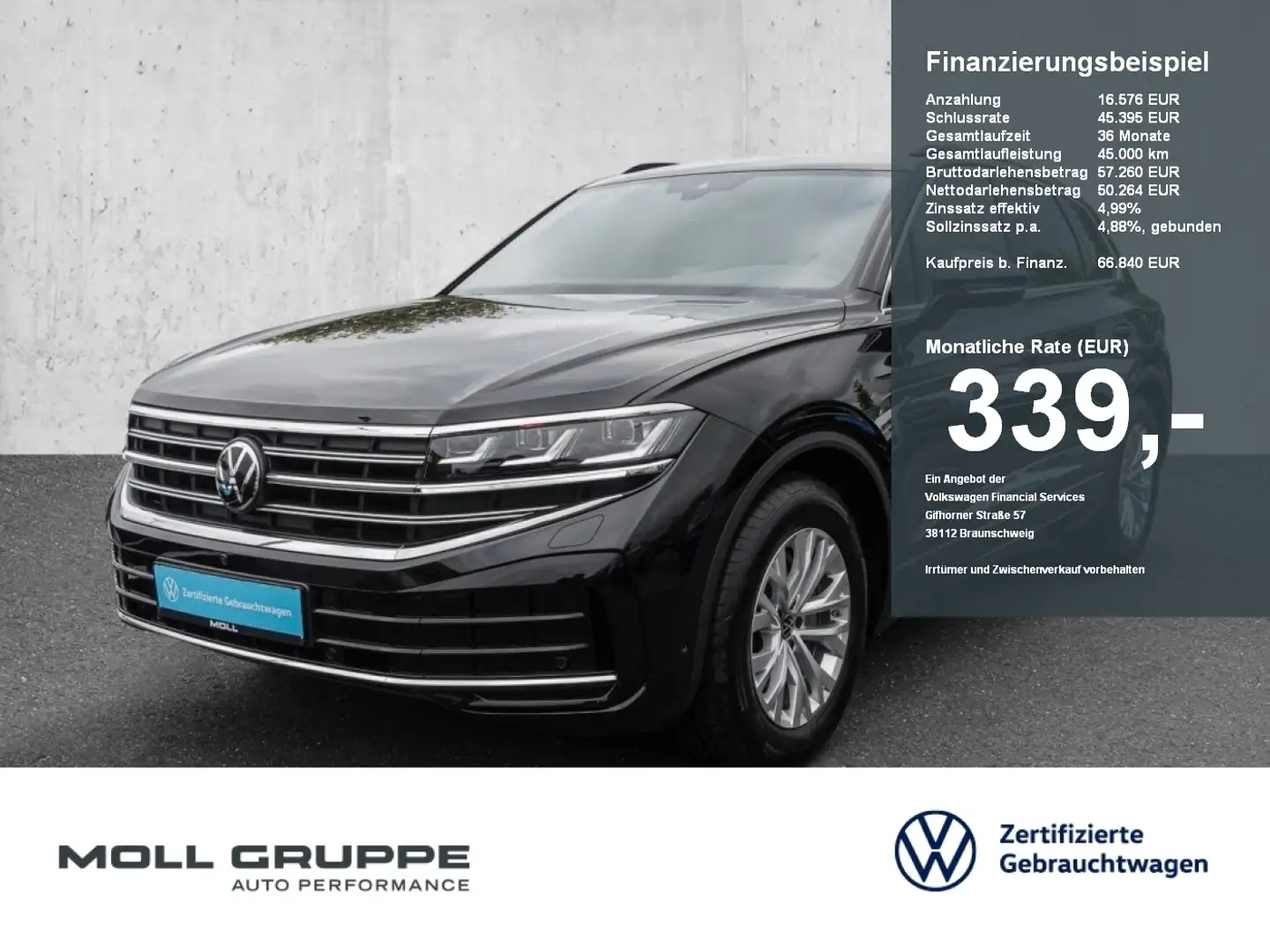 Volkswagen Touareg 3.0 Elegance 360 Navi IQ.LIGHT Schwarz - 1