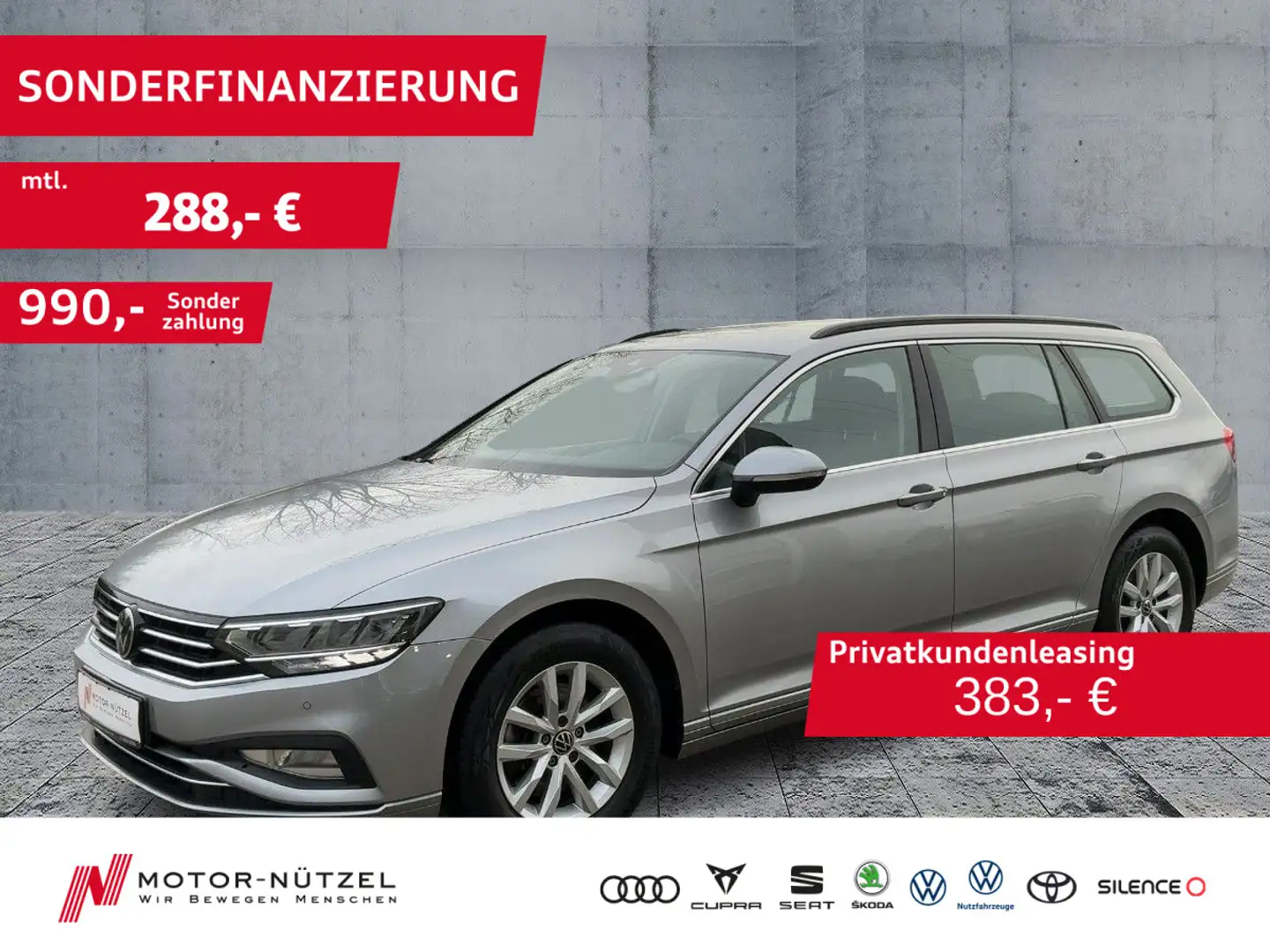 Volkswagen Passat Variant 2.0 TDI DSG BUSINESS LED+NAVI+AHK Silber - 1