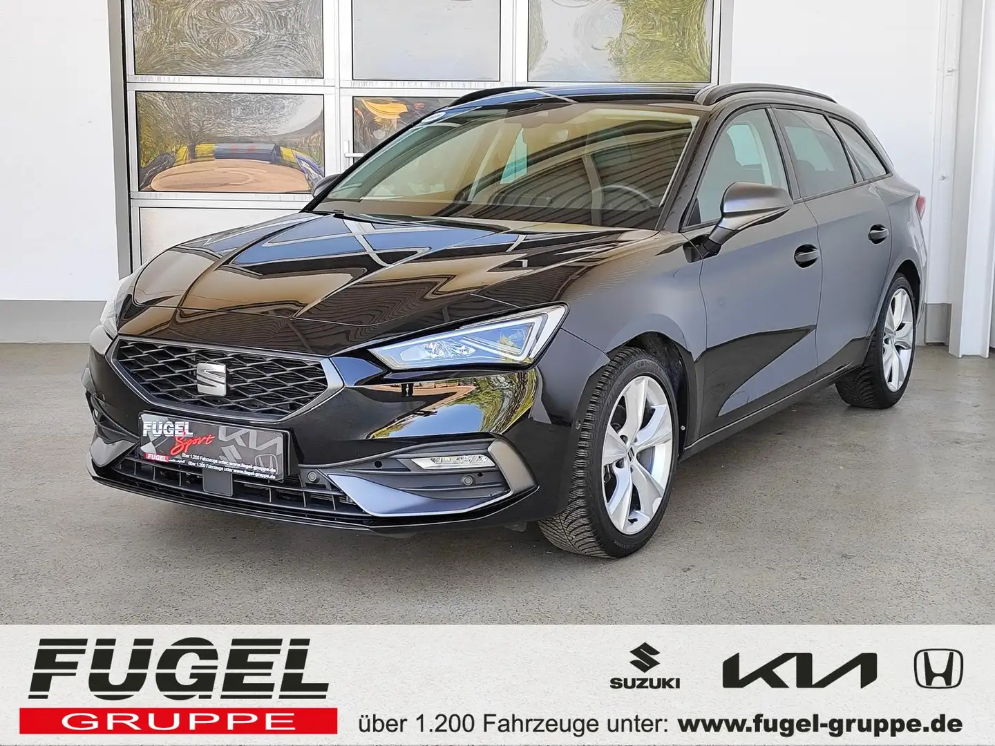 SEAT Leon 1.5 eTSI DSG FR LED|virt.Cock.|Navi|ACC|RFK Zwart - 1