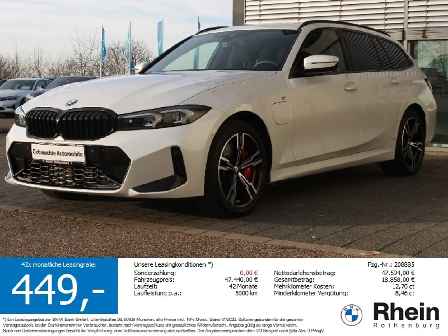 BMW 330 e xDrive Tour M Sport Pro HeadUp AHK Pano 360 Weiß - 1