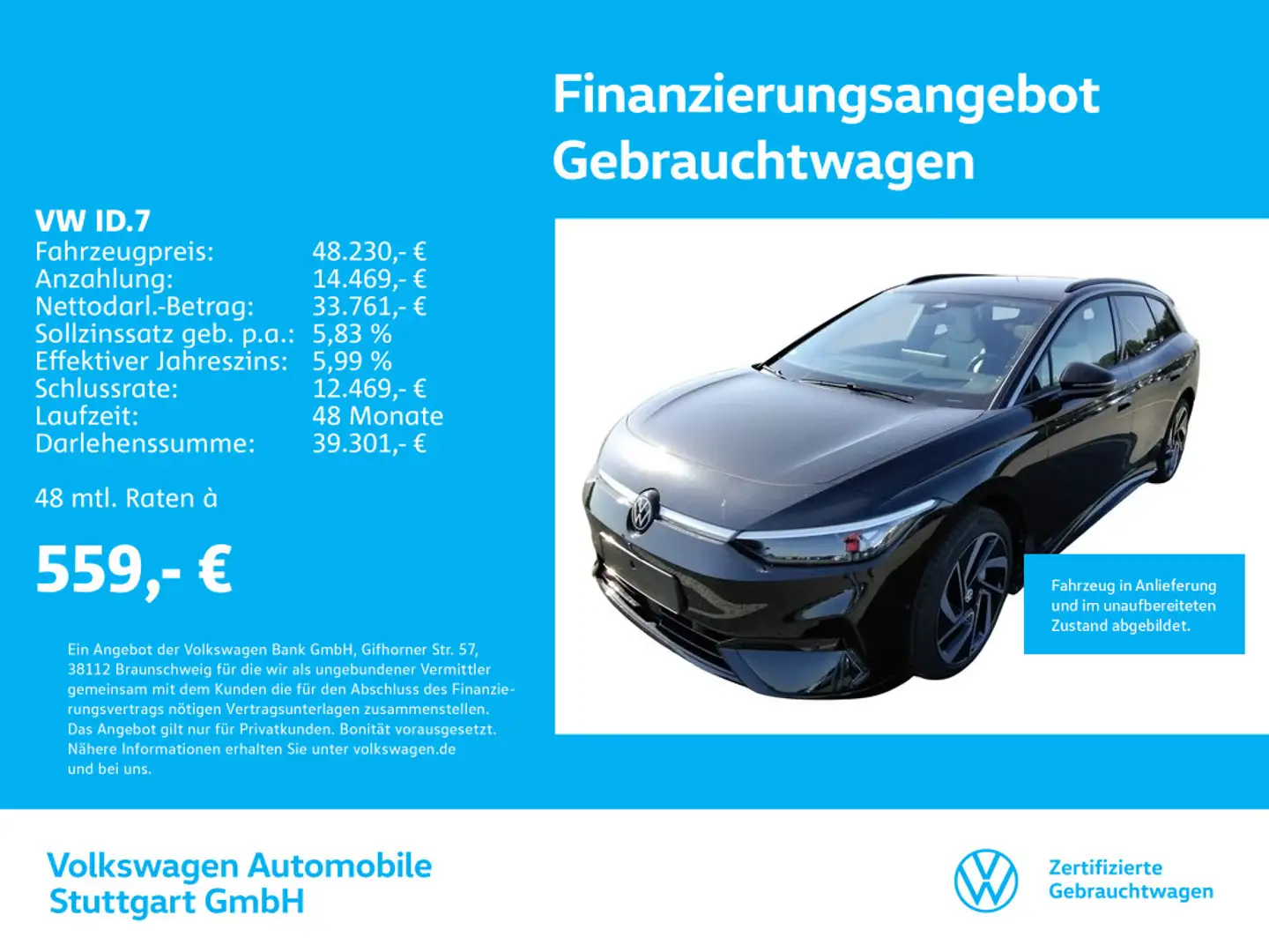 Volkswagen ID.7 Tourer Pro Navi AHK Kamera Schwarz - 1