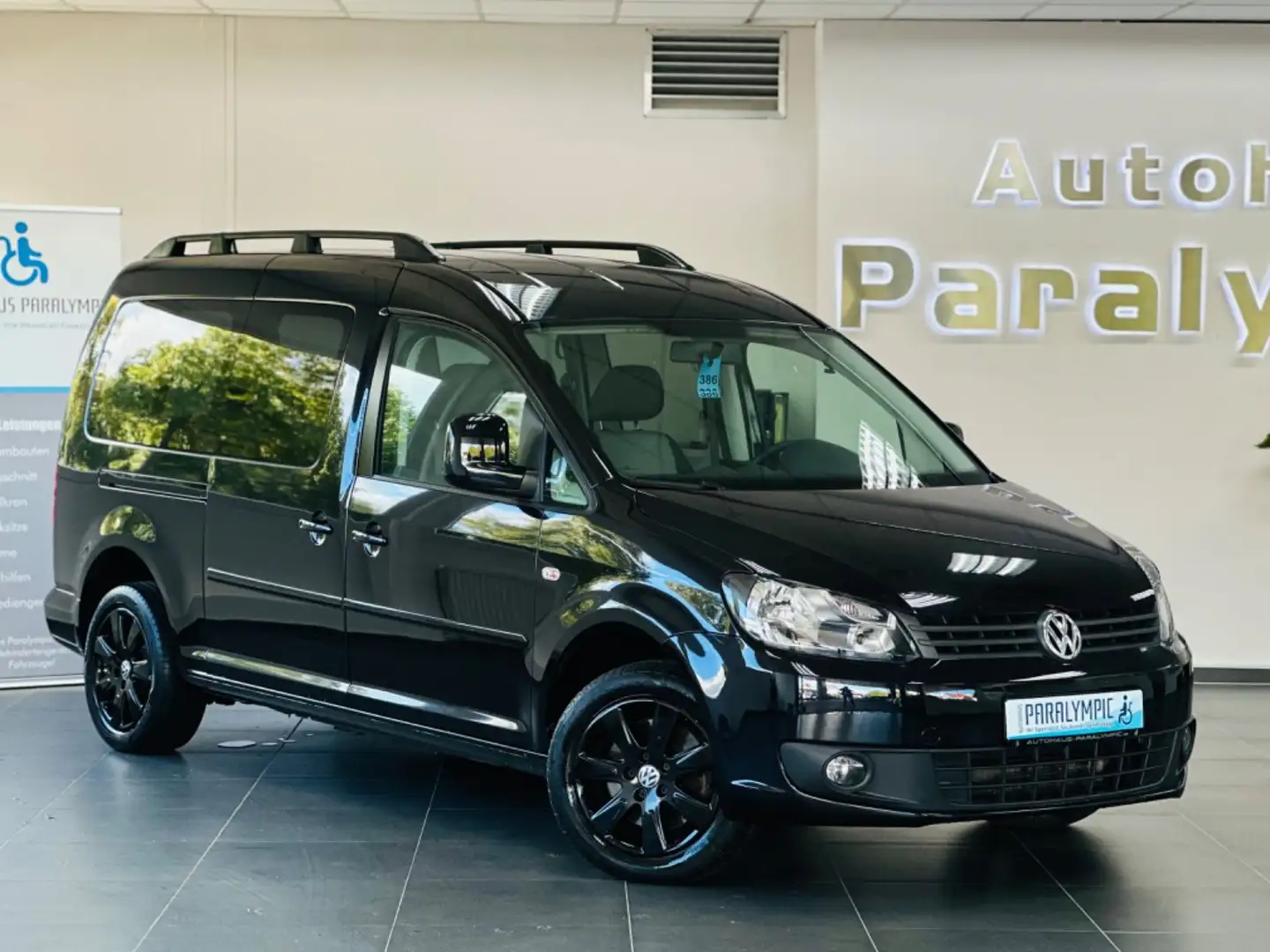 Volkswagen Caddy Maxi 1.6 TDI Behindertengerecht-Rampe Schwarz - 2