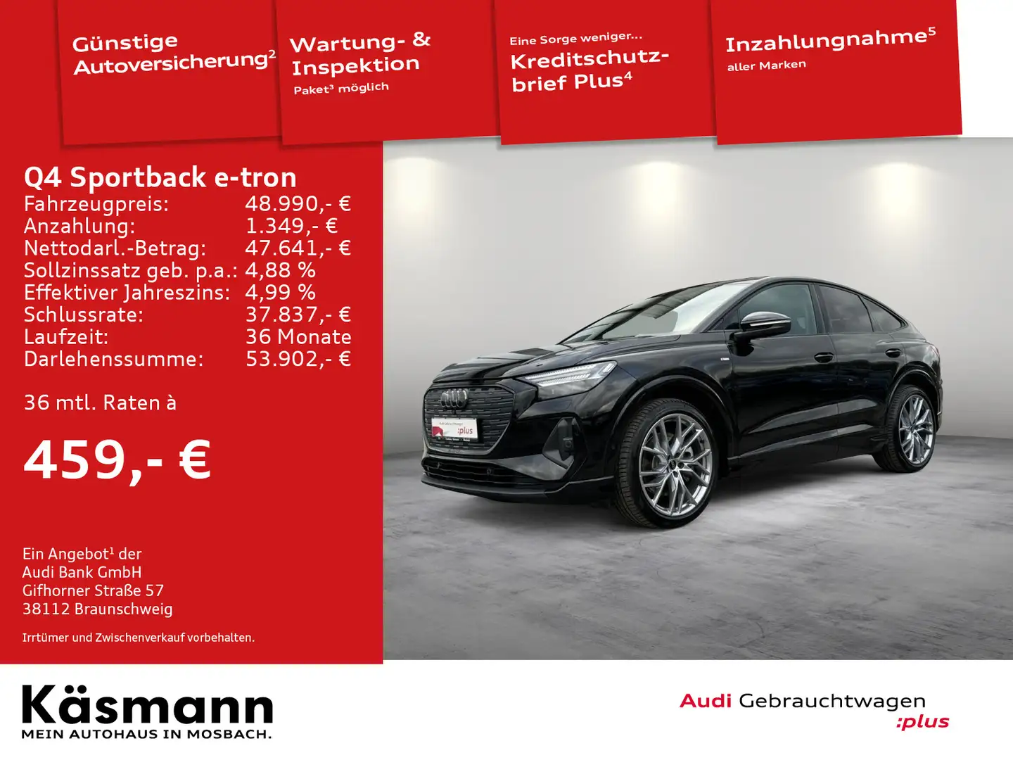 Audi Q4 e-tron Q4 Sportback 50 e-tron qu S line MATRX PANO Schwarz - 1