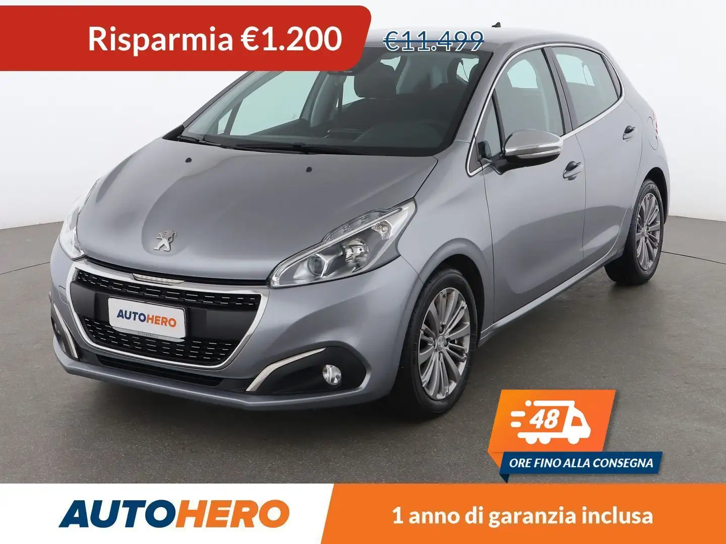 Peugeot 208 1.5 Blue-HDi Allure 100 CV Grigio - 1