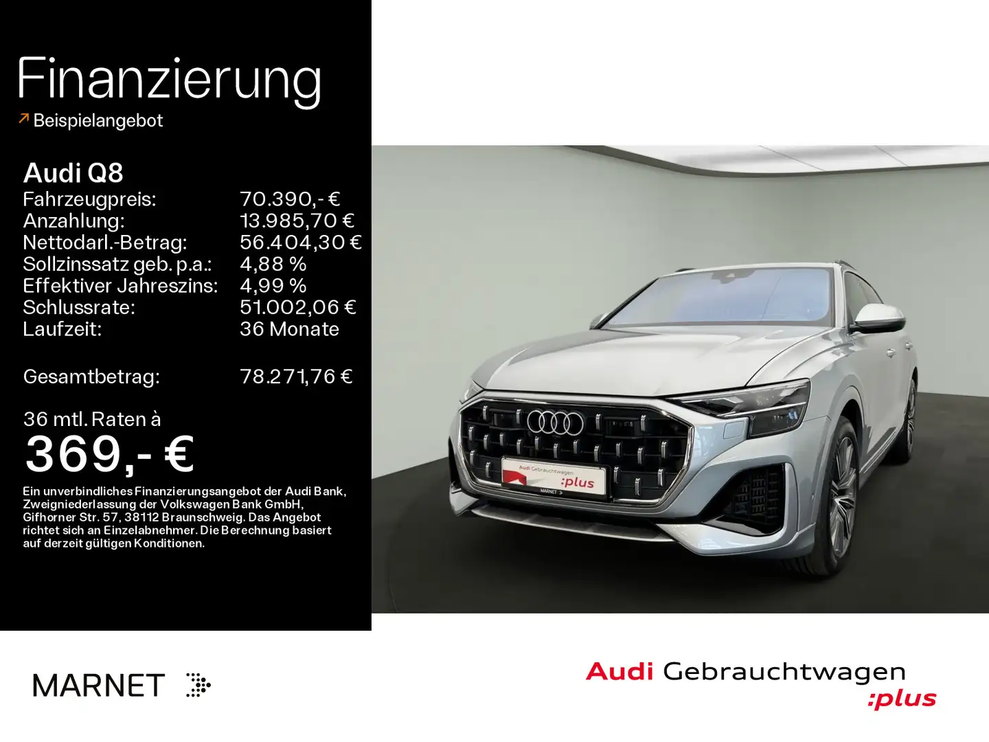 Audi Q8 55 TFSI e quattro S line*Navi*Matrix*Alu*B&O* Plateado - 1