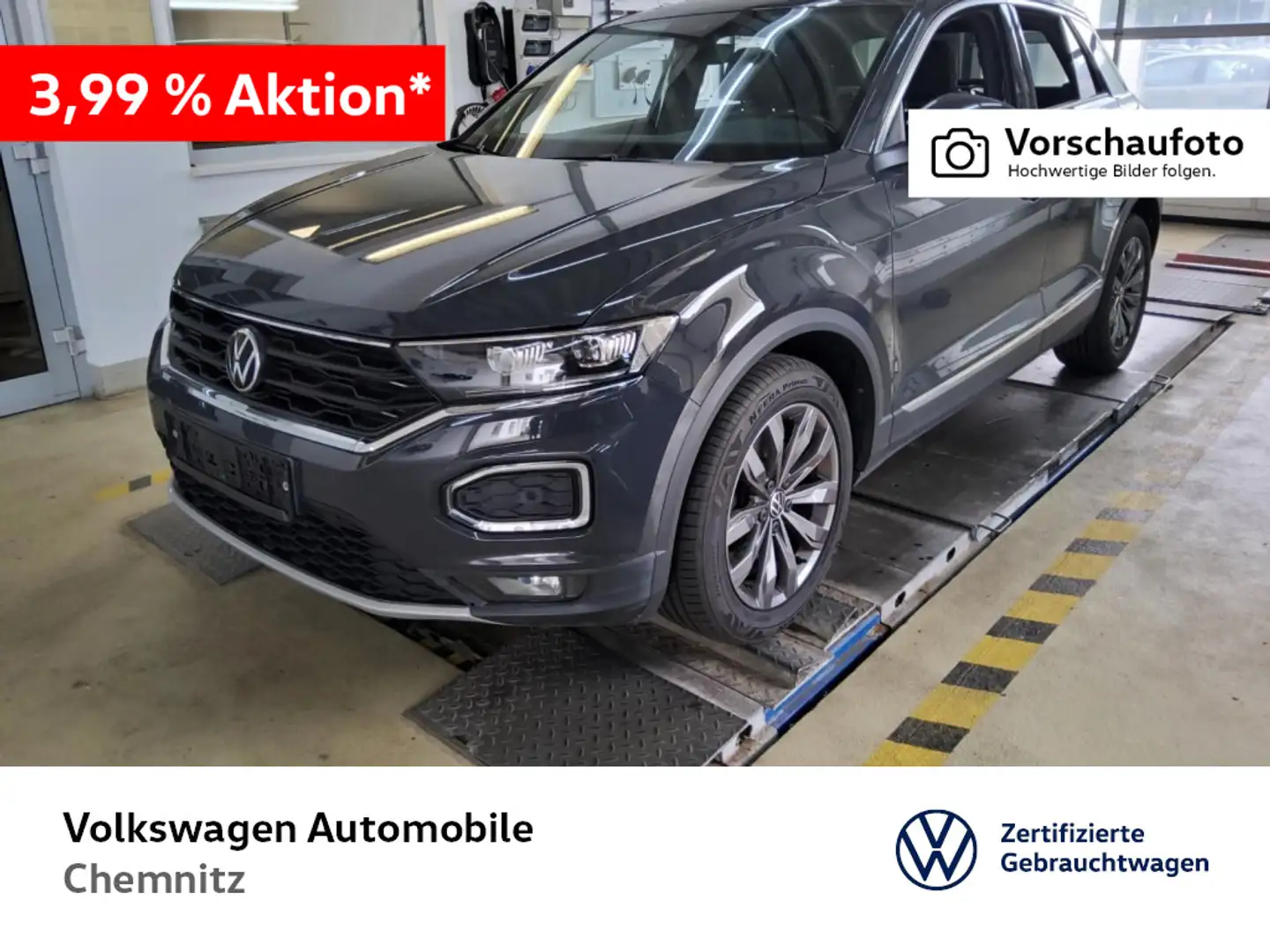 Volkswagen T-Roc 2.0 TDI Sport AHK LED DAB+ Grau - 1