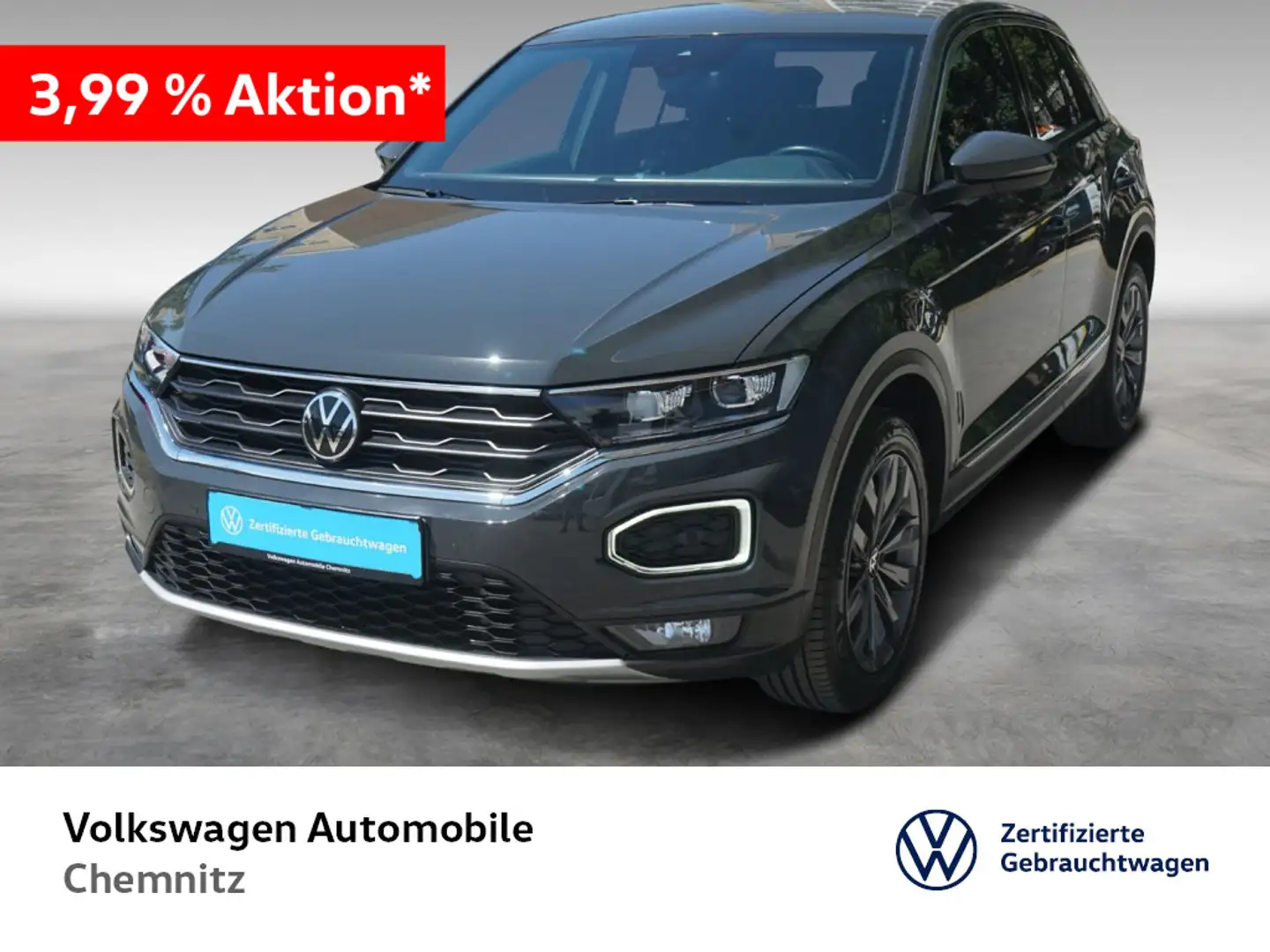 Volkswagen T-Roc 2.0 TDI Sport AHK LED DAB+ Gris - 1