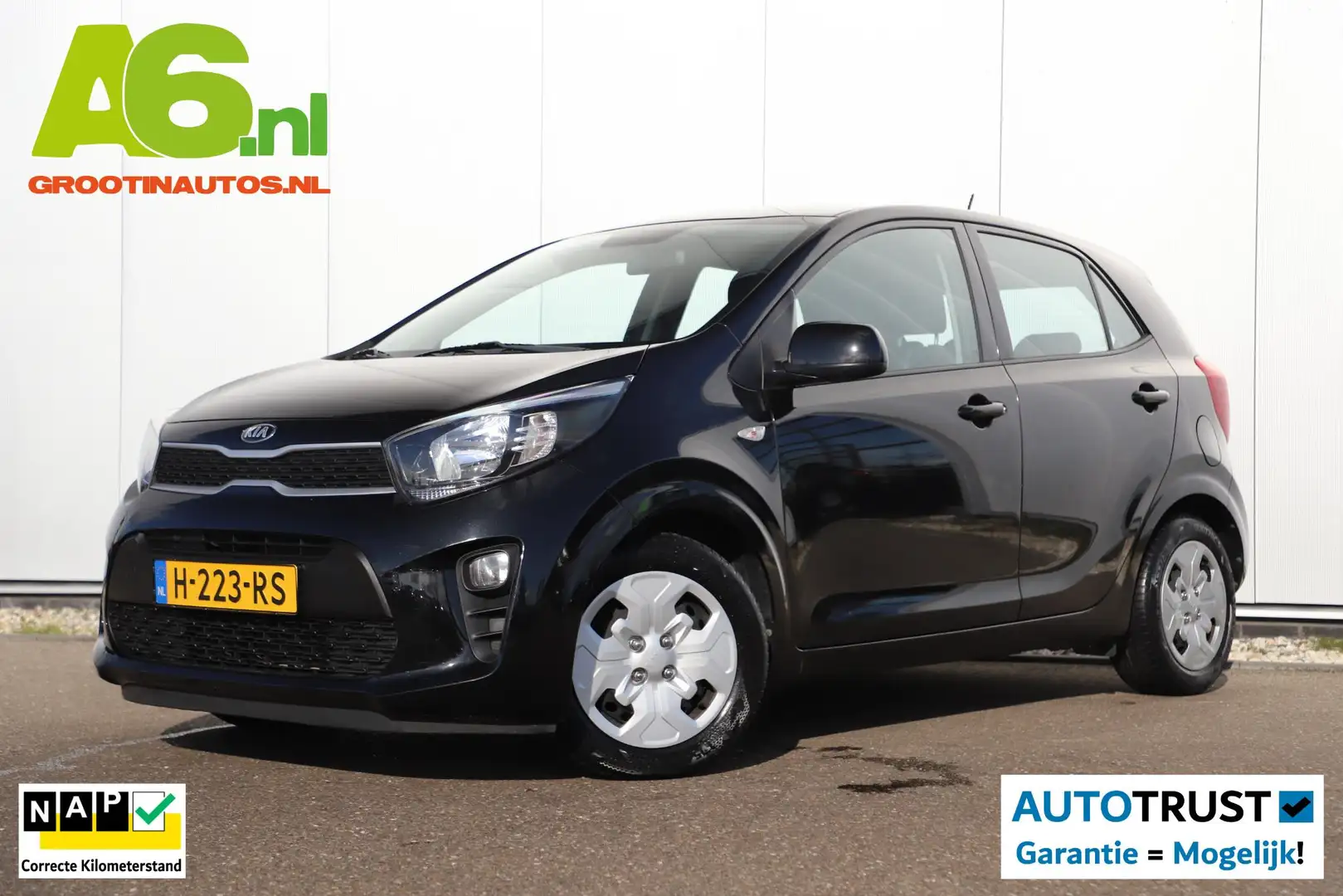 Kia Picanto 1.0 CVVT ComfortLine Radio Airco Bluetooth Elektri Noir - 1