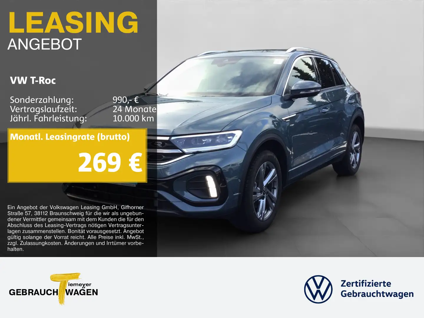 Volkswagen T-Roc 1.5 TSI DSG R-LINE MATRIX ASSIST KAMERA KE Blau - 1