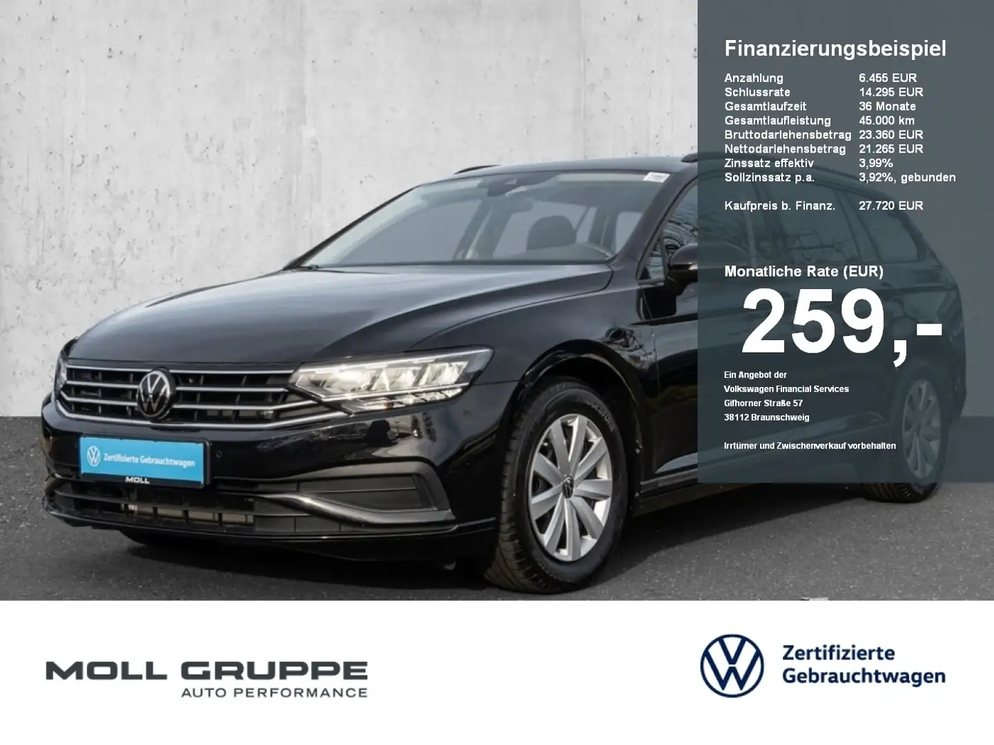 Volkswagen Passat Variant 2.0 TDI DSG ACC AUT EL.HECK KAM Nero - 1