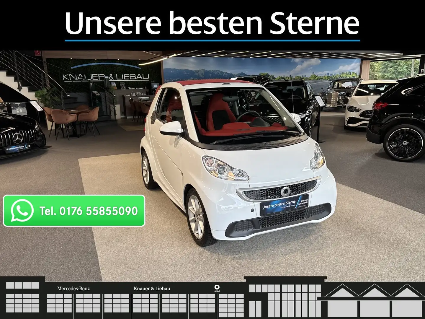 smart forTwo fortwo cabrio Passion/Klima/Sitzhzg./BC eFH. Wit - 1