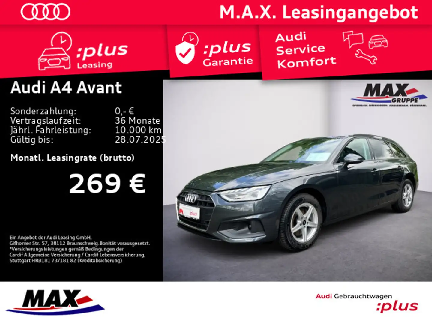 Audi A4 35 TDI LED+NAVI+LANE ASSIST+DAB+ACC Grau - 1