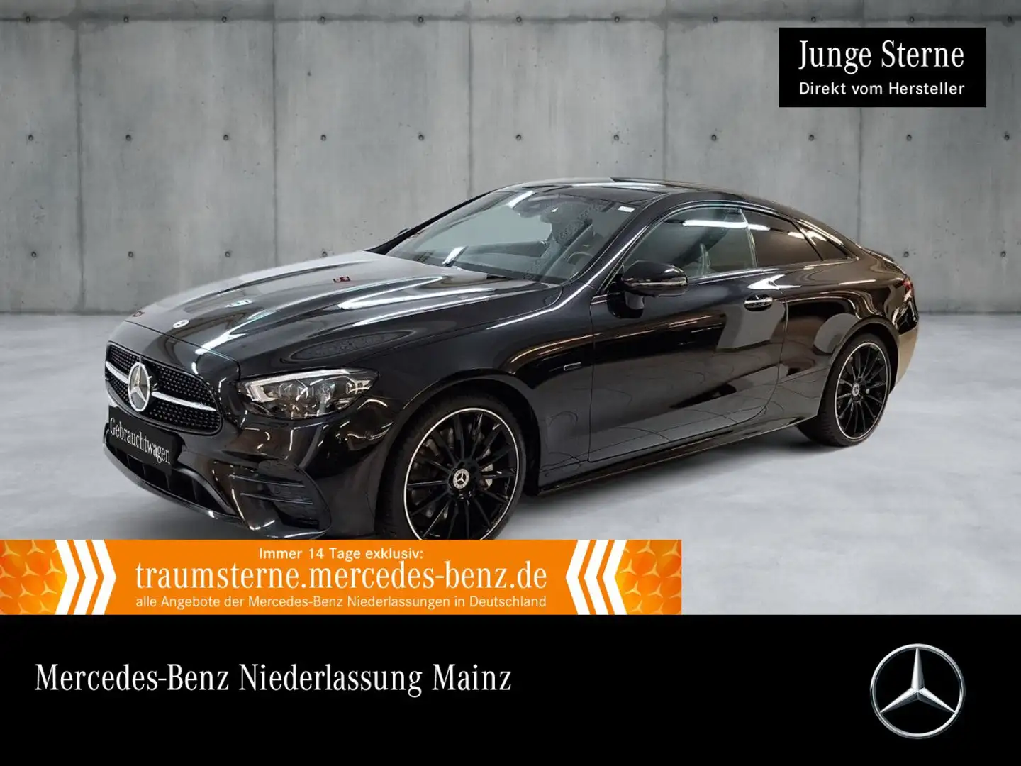 Mercedes-Benz E 450 Coupé 4M AMG+NIGHT+360+MULTIBEAM+BURMESTER Schwarz - 1