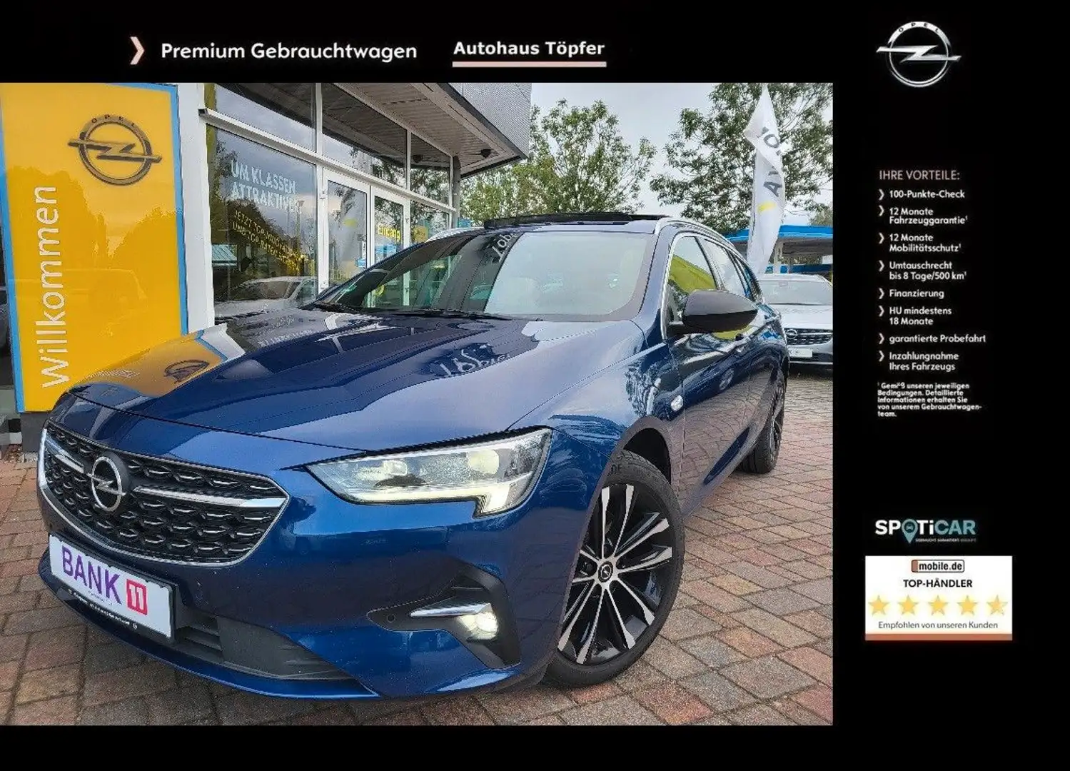 Opel Insignia B ST Ultimate/Panorama/Bose/Leder/1Hand Синий - 1