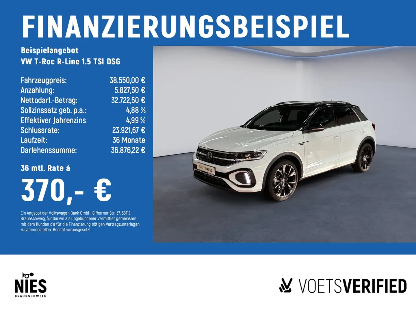 Volkswagen T-Roc R-Line 1.5 TSI DSG MATRIX-LED+RearView+ACC Weiß - 2