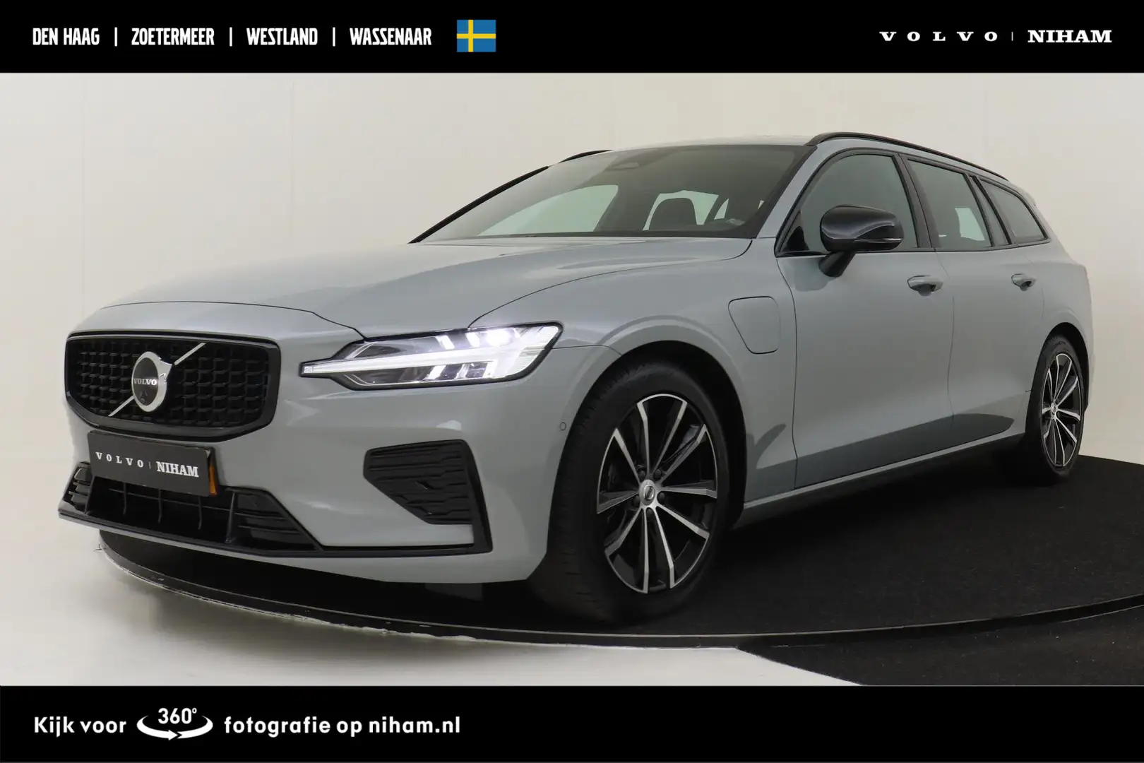 Volvo V60 T6 PLUG-IN HYBRID PLUS DARK -PANO.DAK|HARMAN/KARDO Grijs - 1